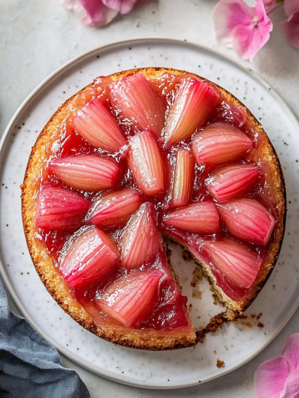 Rhubarb Upside-Down Cake: A Tangy Twist on Classic Dessert 3 Rhubarb Upside-Down Cake