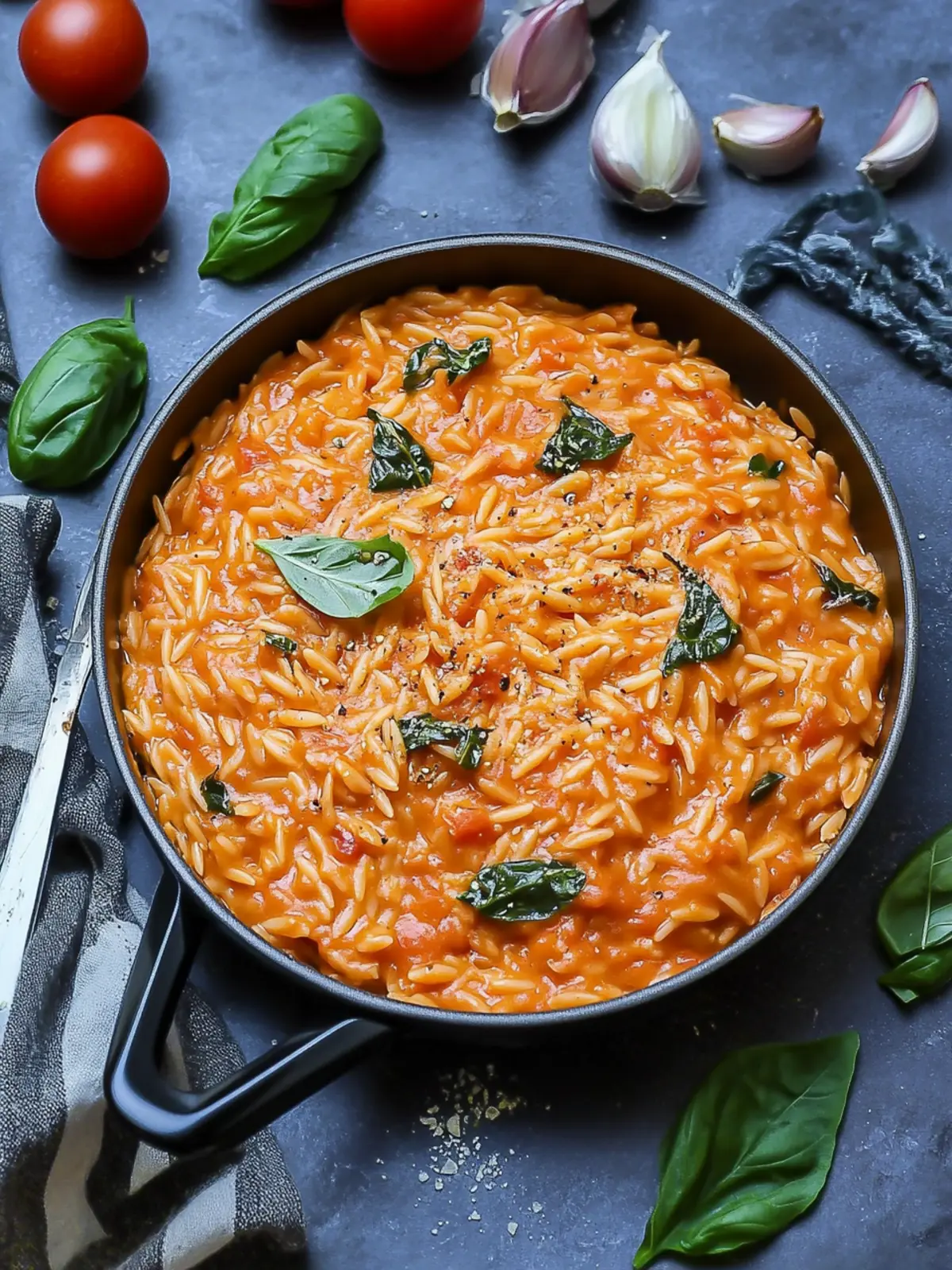 One Pot Creamy Tomato Orzo – Comfort Food in 30 Minutes 4 One Pot Creamy Tomato Orzo