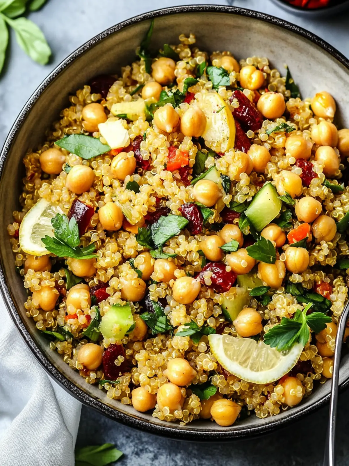 Delicious One Pot Moroccan-Inspired Chickpea Quinoa Salad 2 One Pot Moroccan-Inspired Chickpea Quinoa Salad