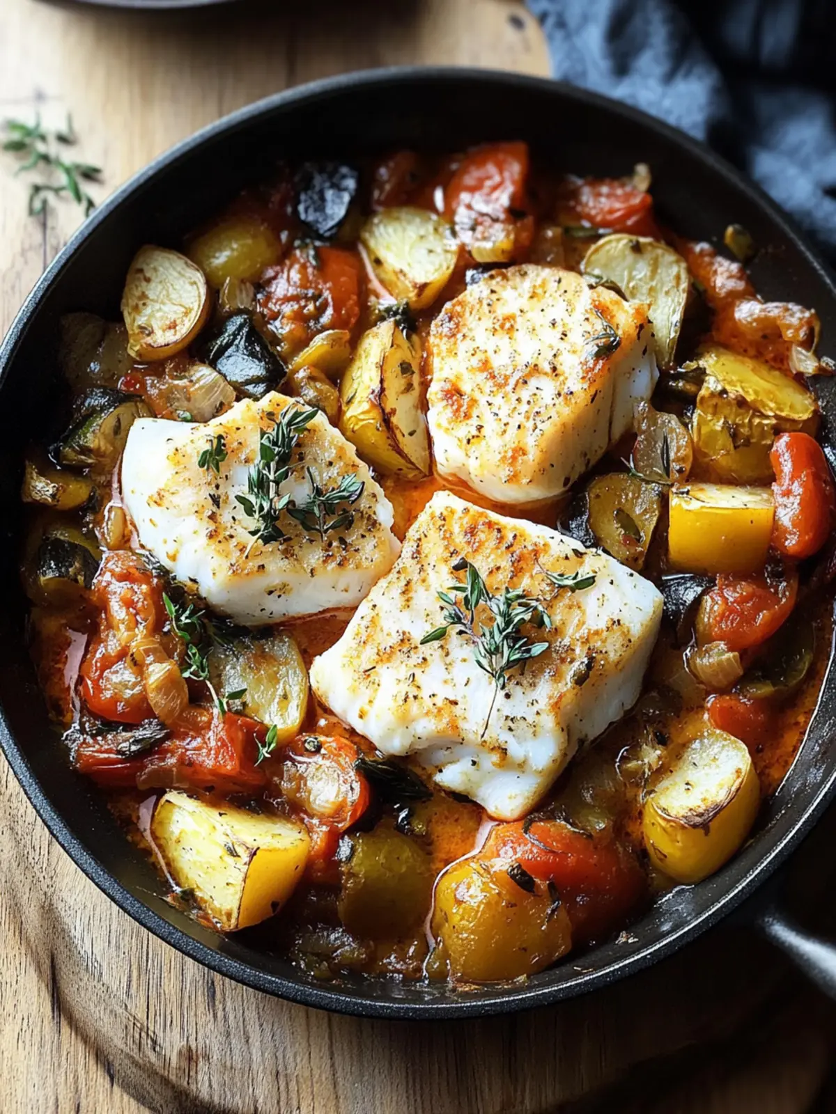 Cod with Ratatouille: Your Easy One-Pot Dinner Delight 4 Cod with Ratatouille