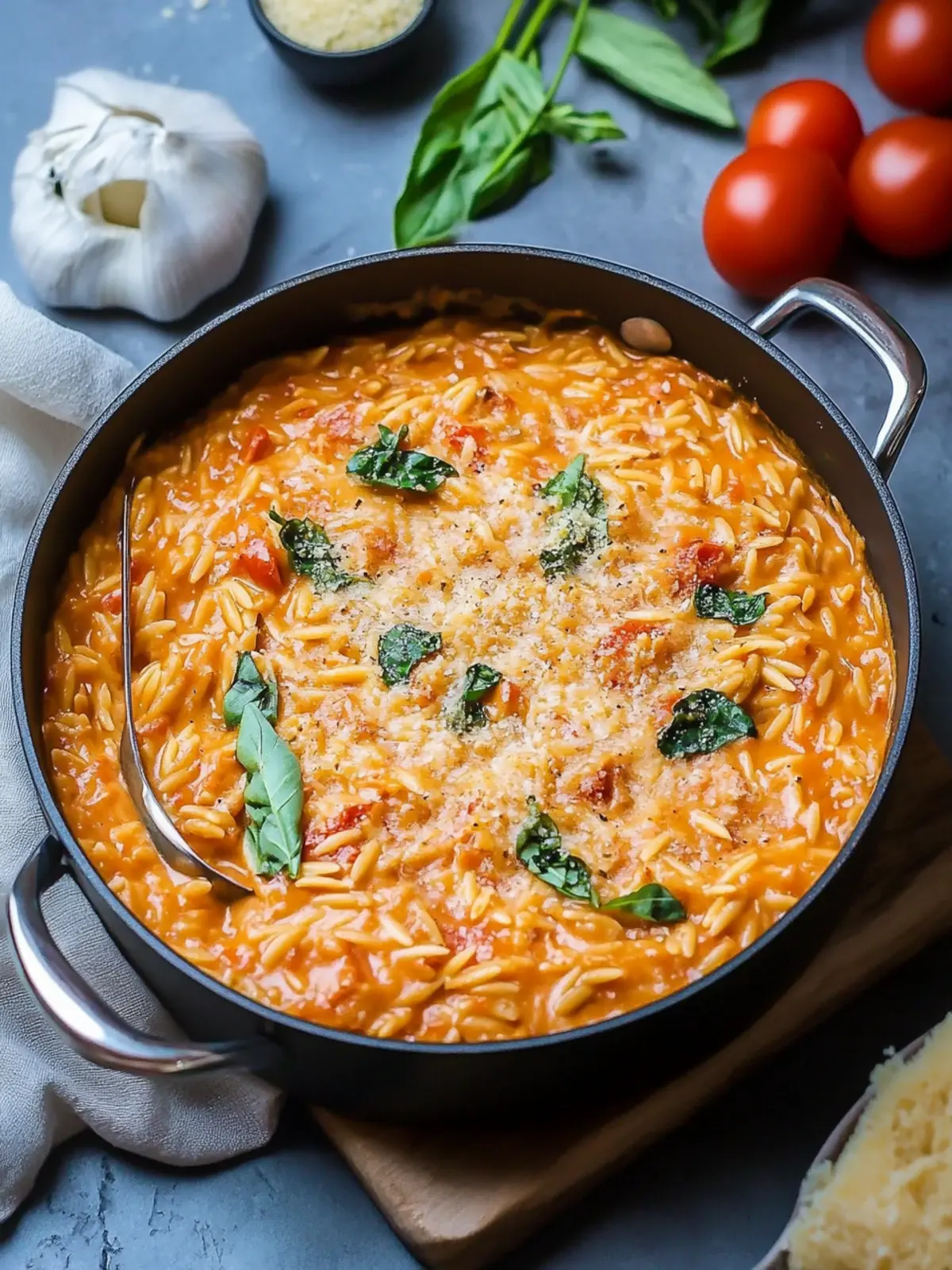 One Pot Creamy Tomato Orzo – Comfort Food in 30 Minutes 5 One Pot Creamy Tomato Orzo