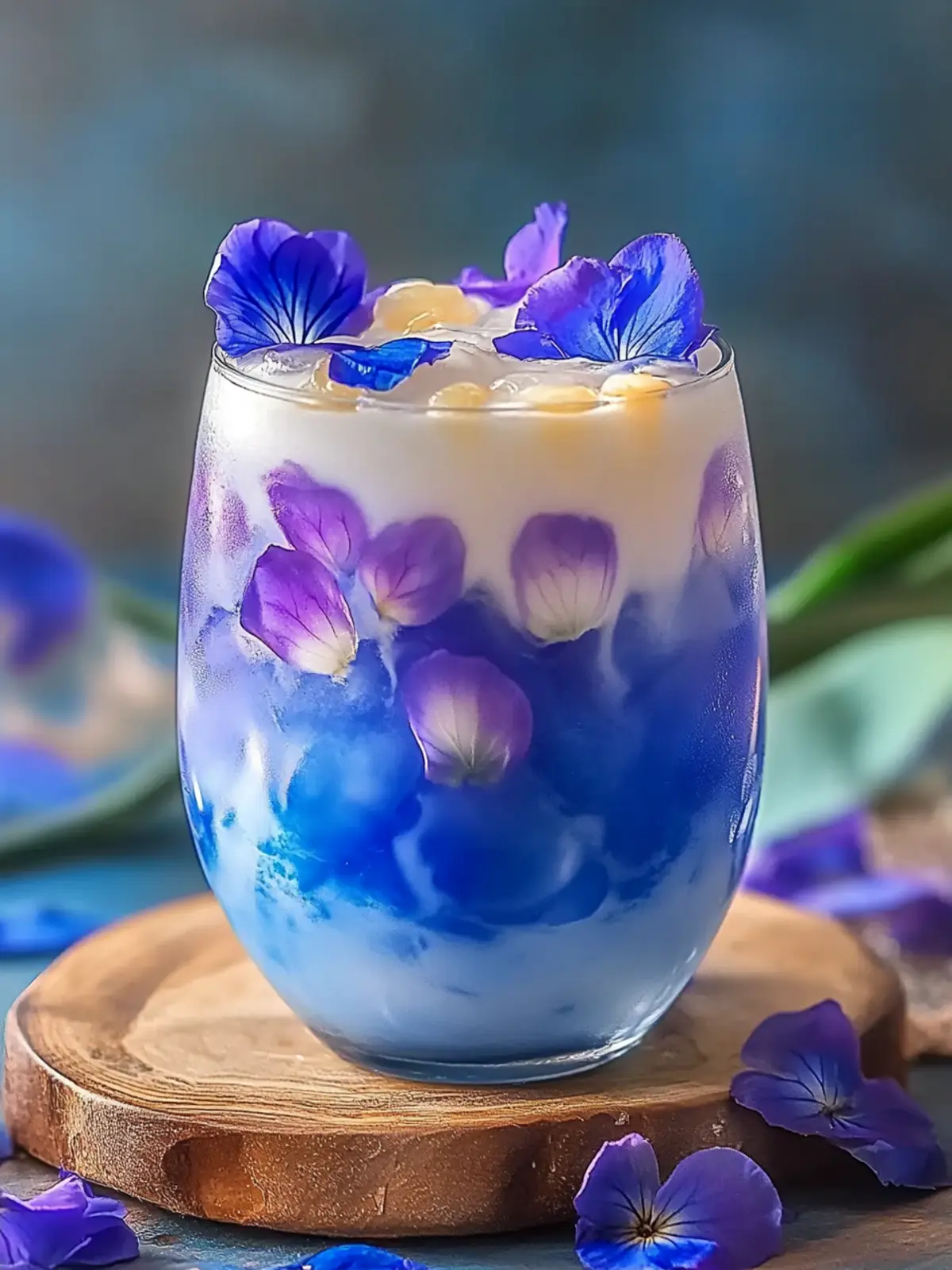 Creamy Butterfly Pea Flower Iced Tea with Cold Foam Bliss 3 Creamy Butterfly Pea Flower Iced Tea with Cold Foam for Refreshing Sips