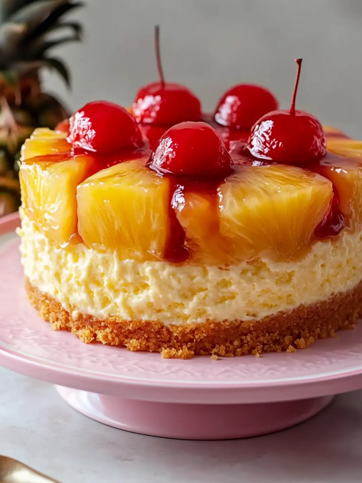 Pineapple Upside-Down Cheesecake: A Tropical Dream Dessert 4 Pineapple Upside-Down Cheesecake
