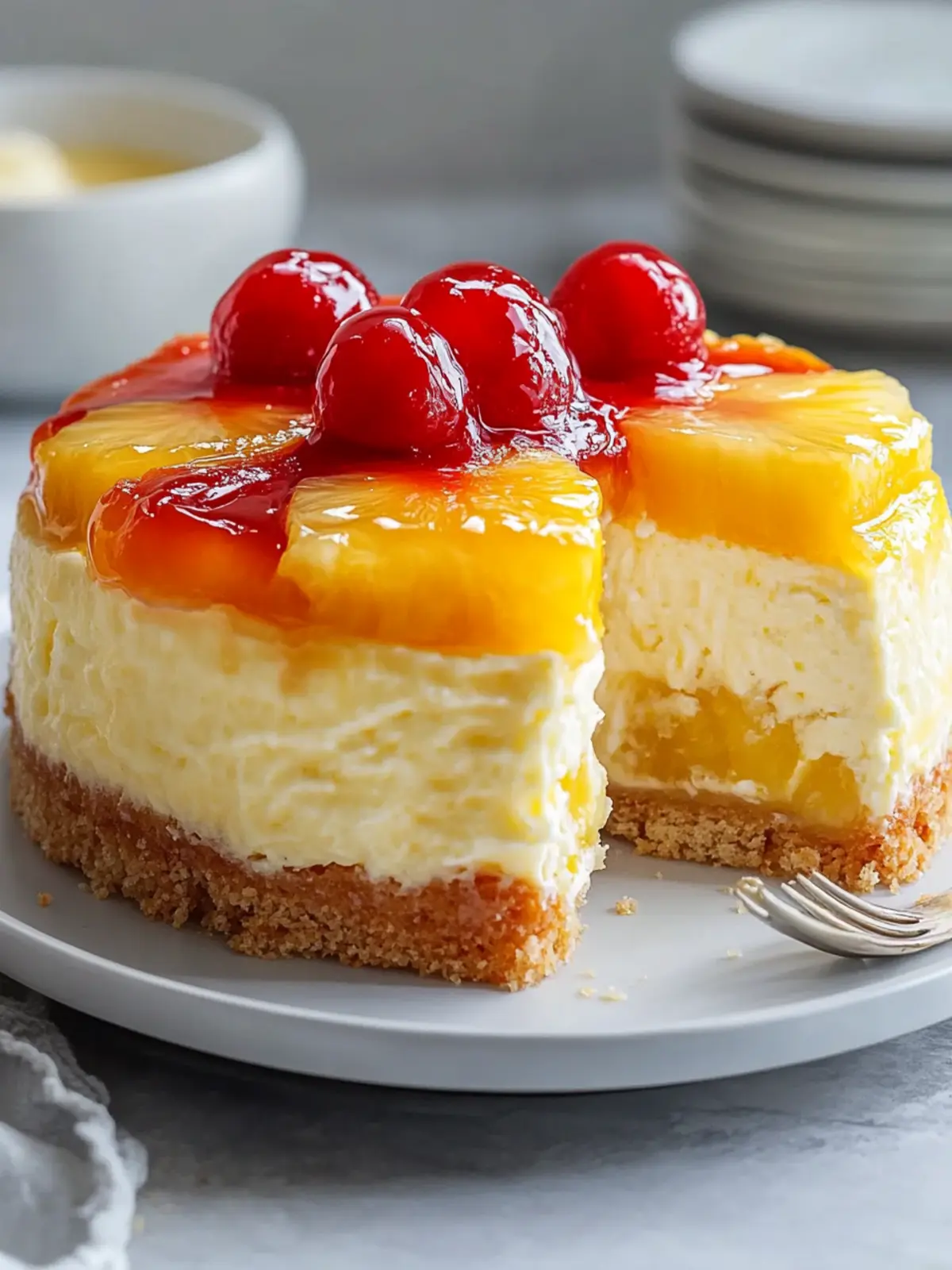 Pineapple Upside-Down Cheesecake: A Tropical Dream Dessert 3 Pineapple Upside-Down Cheesecake