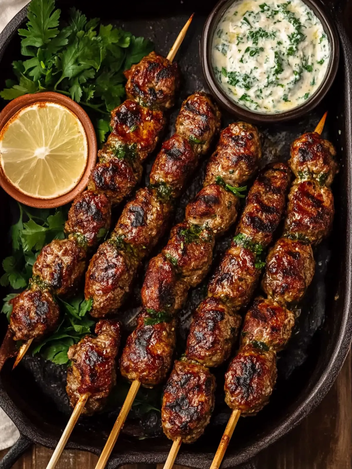 Flavor-Packed Lamb and Beef Kofta Kebab with Tzatziki Bliss 2 Lamb and Beef Kofta Kebab