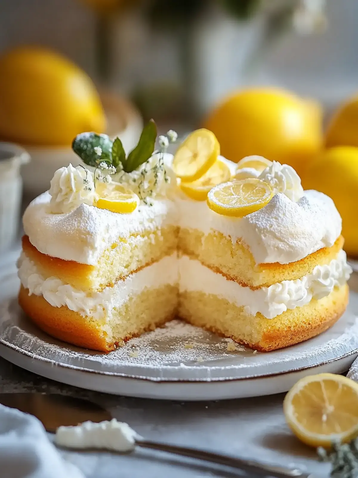 Lemon Cloud Cake Recipe: Light, Fluffy, and Irresistibly Fresh 5 Lemon Cloud Cake