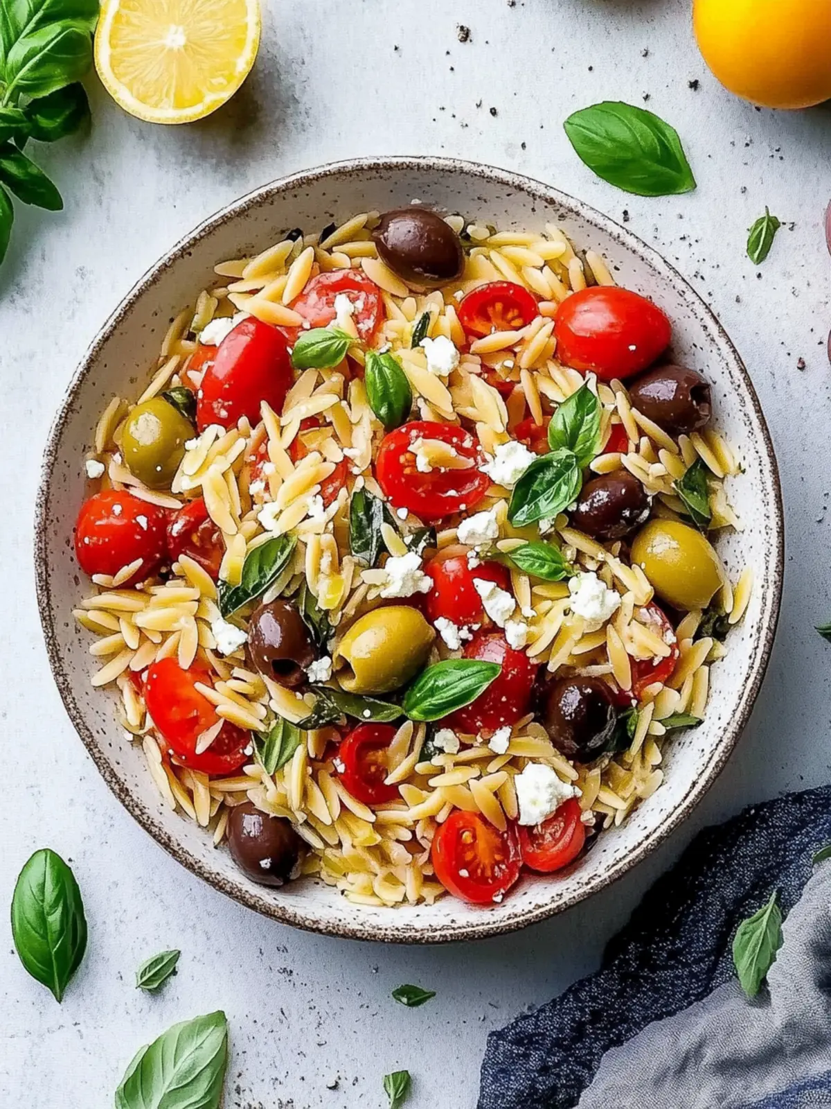 Homemade Greek Orzo with Tomatoes, Olives, Basil, and Feta Magic 4 Homemade Greek Orzo with Tomatoes, Olives, Basil, and Feta