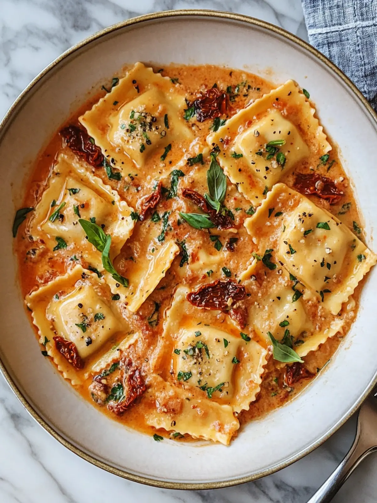 Ravioli with Sun Dried Tomato Cream Sauce in Just 30 Minutes 3 Ravioli with Sun Dried Tomato Cream Sauce