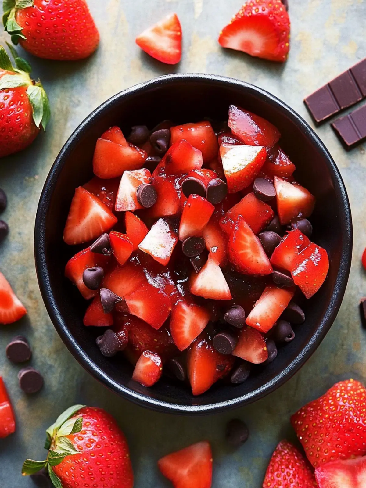 Delicious Strawberry Salsa with Chocolate Chips You’ll Love 2 Strawberry salsa with chocolate chips.