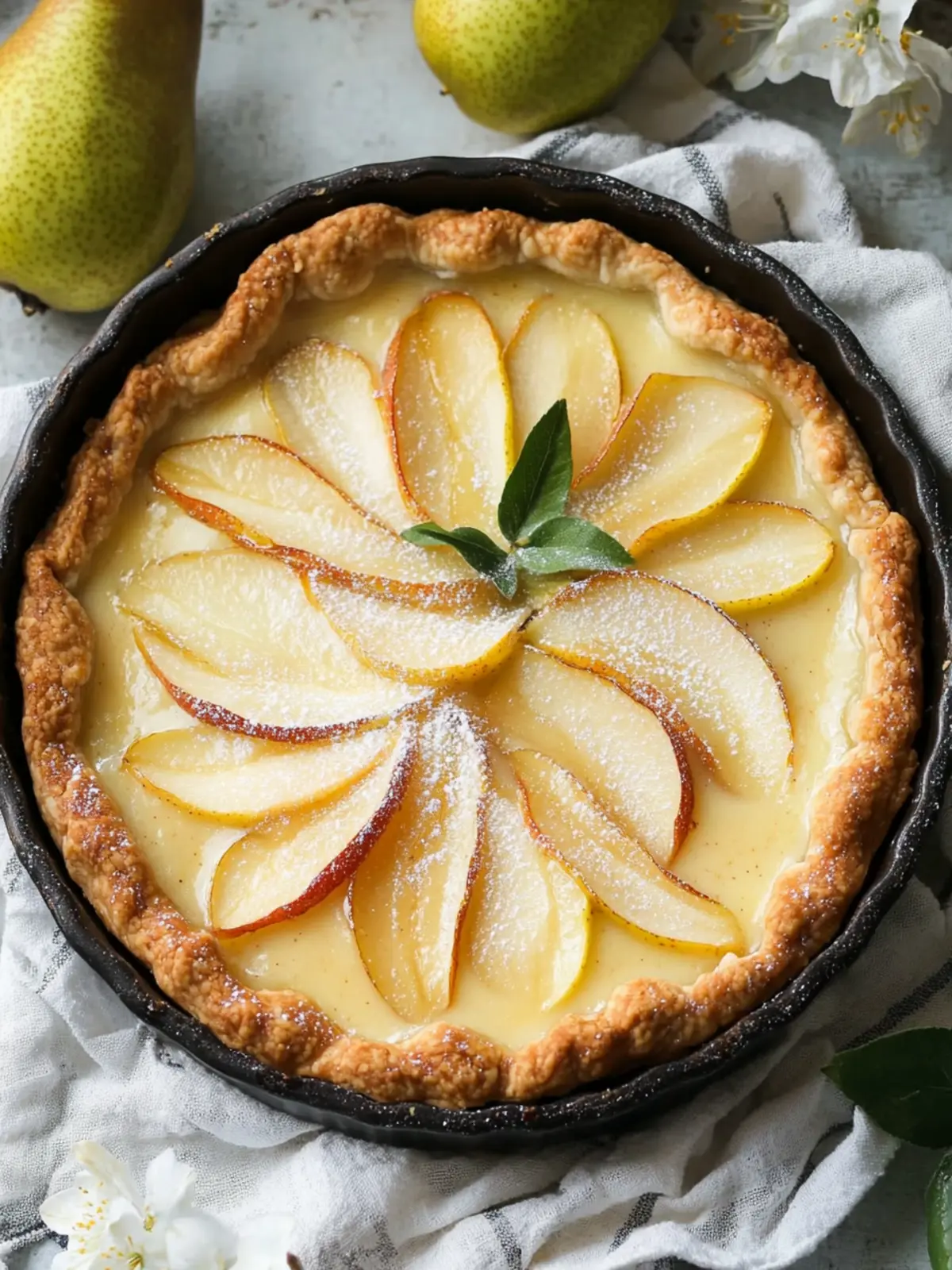 Irresistible Pear Custard Pie for Cozy Family Nights 5 Pear Custard Pie