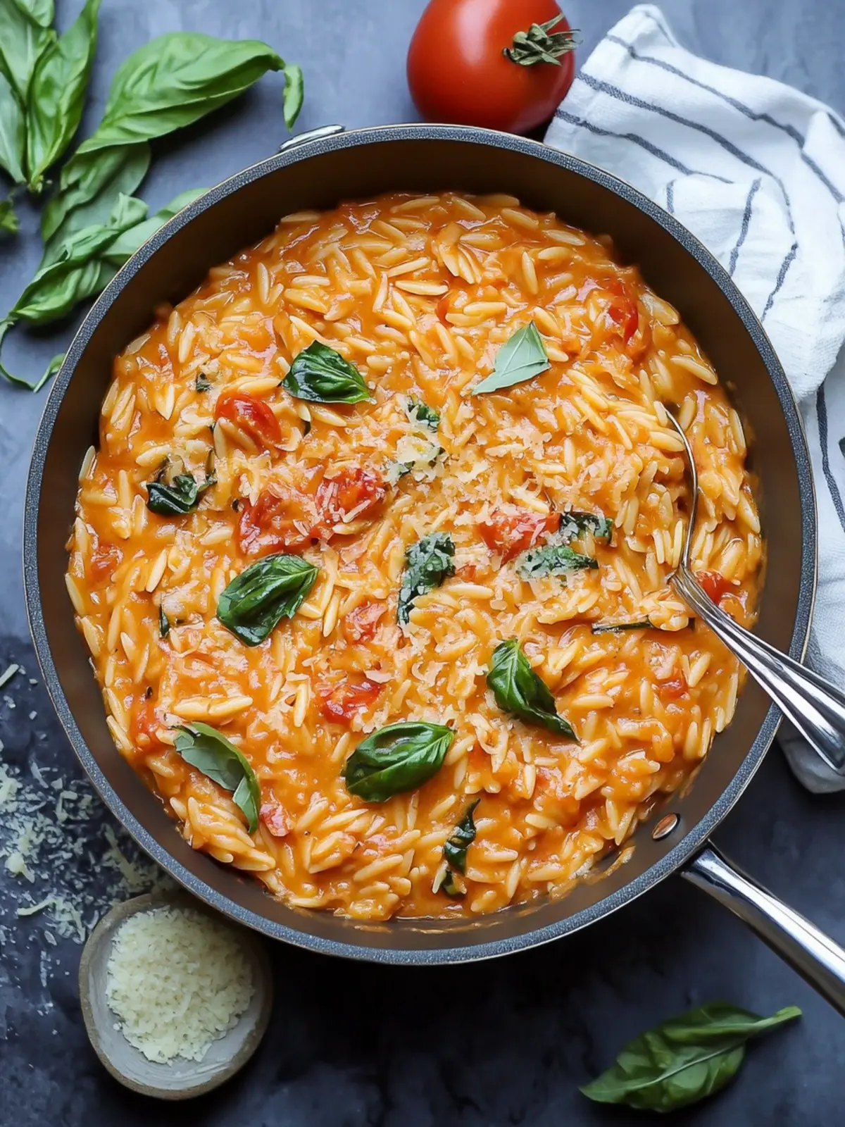 One Pot Creamy Tomato Orzo – Comfort Food in 30 Minutes 3 One Pot Creamy Tomato Orzo