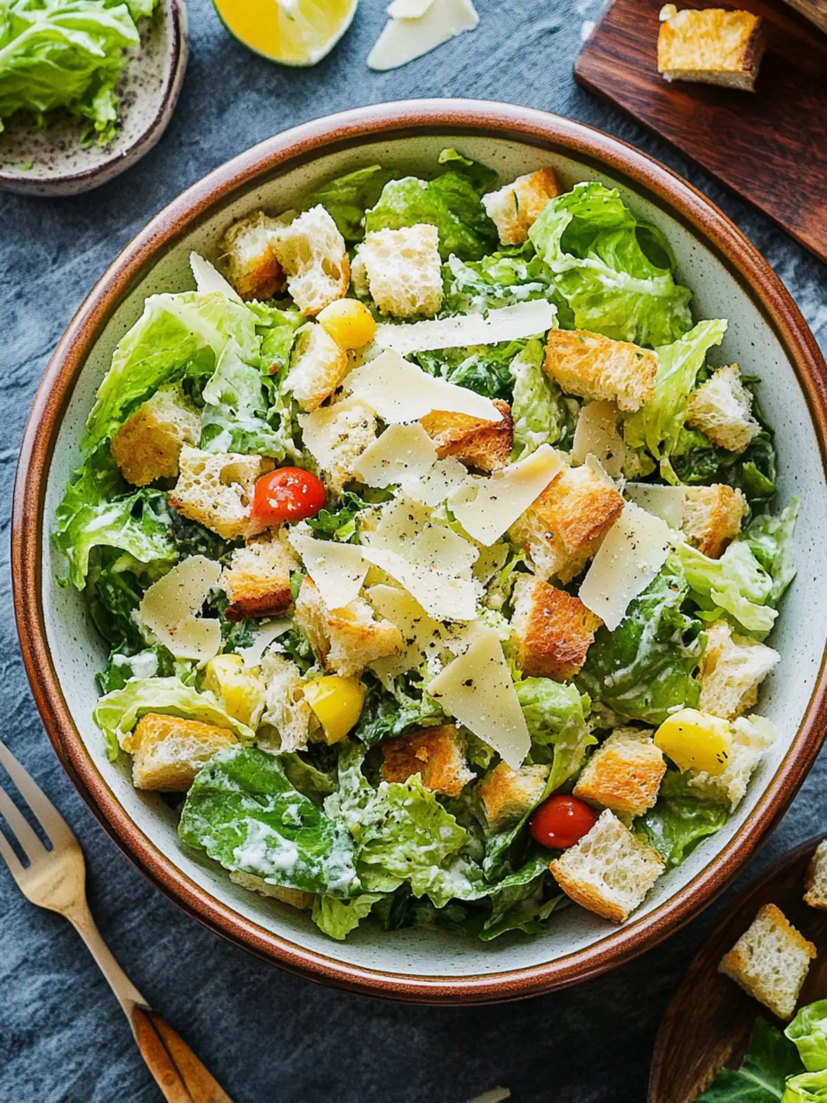 Classic Caesar Salad with Crunchy Homemade Croutons 5 Caesar Salad