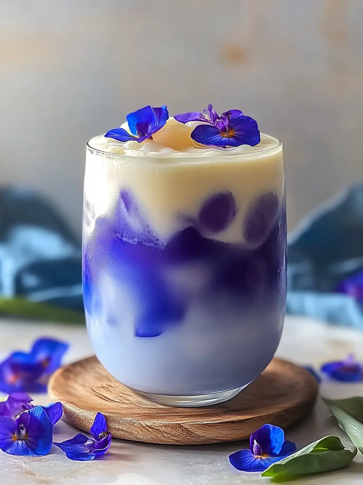 Creamy Butterfly Pea Flower Iced Tea with Cold Foam Bliss 4 Creamy Butterfly Pea Flower Iced Tea with Cold Foam for Refreshing Sips