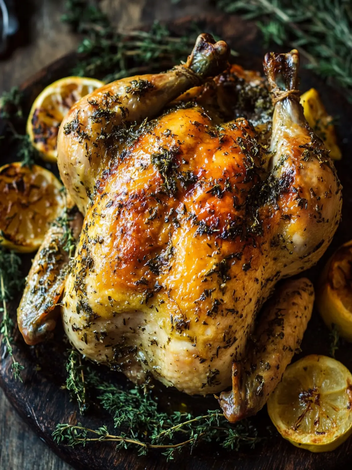 Succulent Whole Roasted Herb Chicken with Garlic Butter Magic 3 Whole Roasted Herb Chicken
