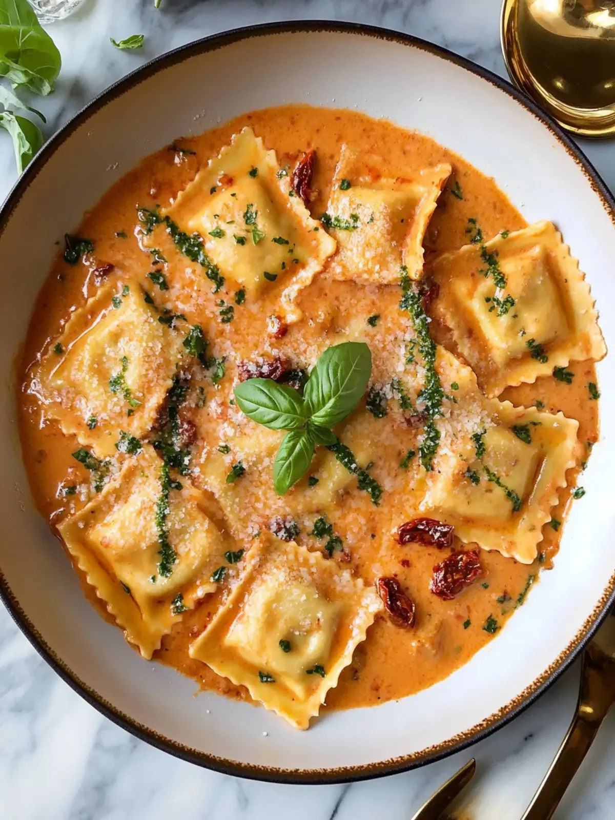 Ravioli with Sun Dried Tomato Cream Sauce in Just 30 Minutes 2 Ravioli with Sun Dried Tomato Cream Sauce