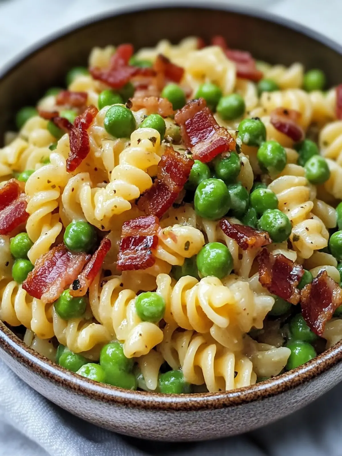 Creamy Pea and Bacon Pasta Salad for Quick Comfort Food 2 Pea and Bacon Pasta Salad