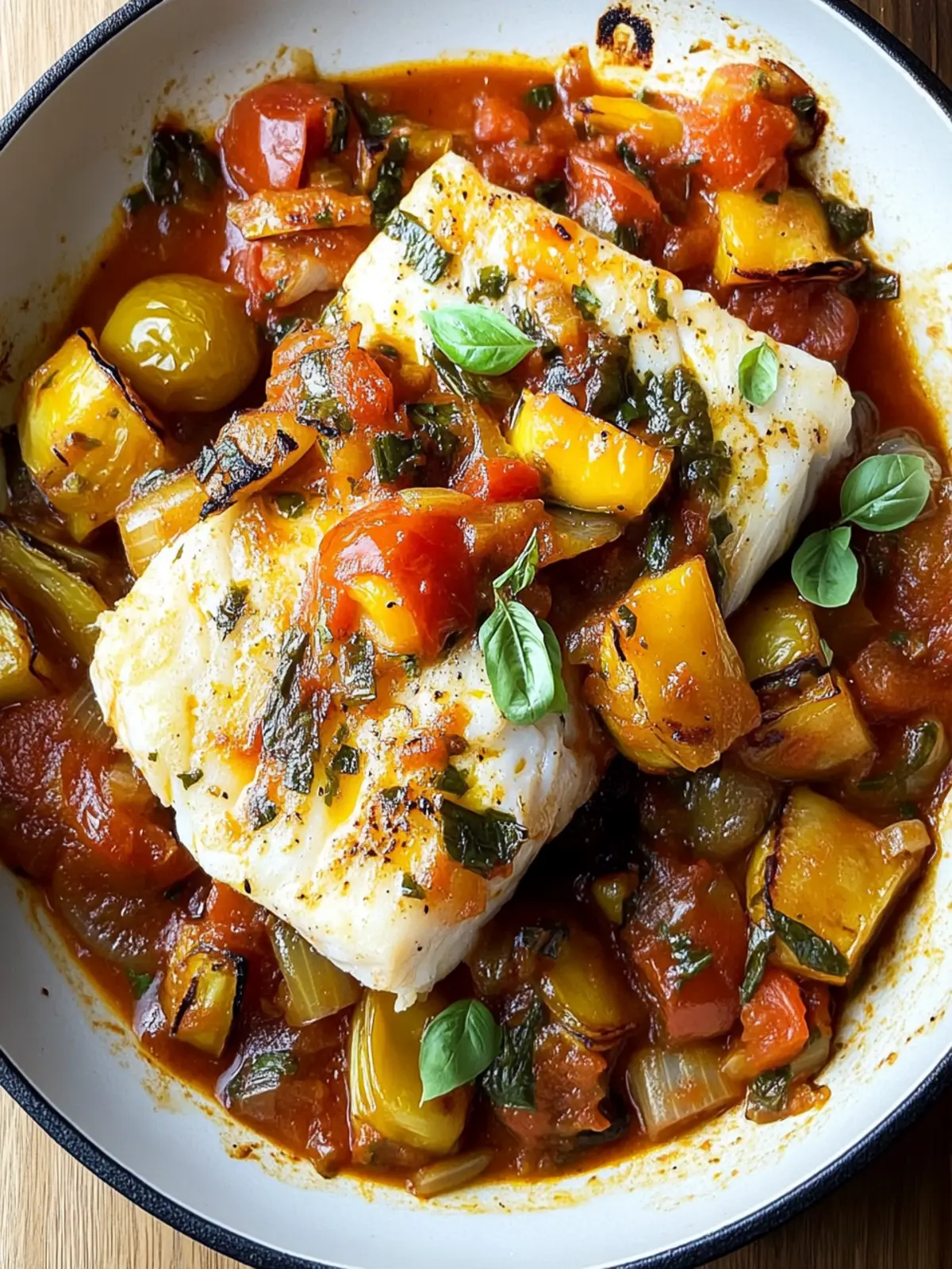 Cod with Ratatouille: Your Easy One-Pot Dinner Delight 2 Cod with Ratatouille