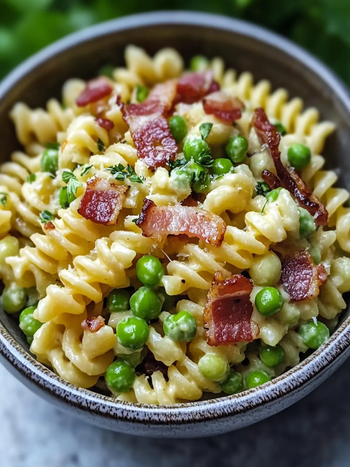 Creamy Pea and Bacon Pasta Salad for Quick Comfort Food 5 Pea and Bacon Pasta Salad