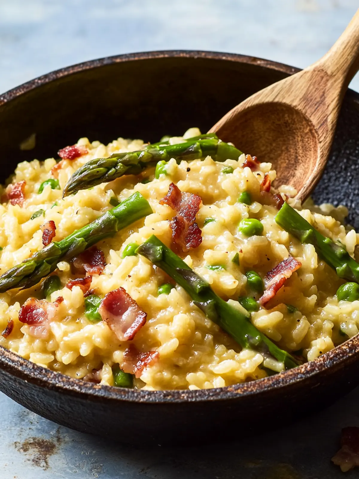 Creamy Asparagus Bacon Risotto: Comfort Food in One Pot 3 Creamy Asparagus Bacon Risotto