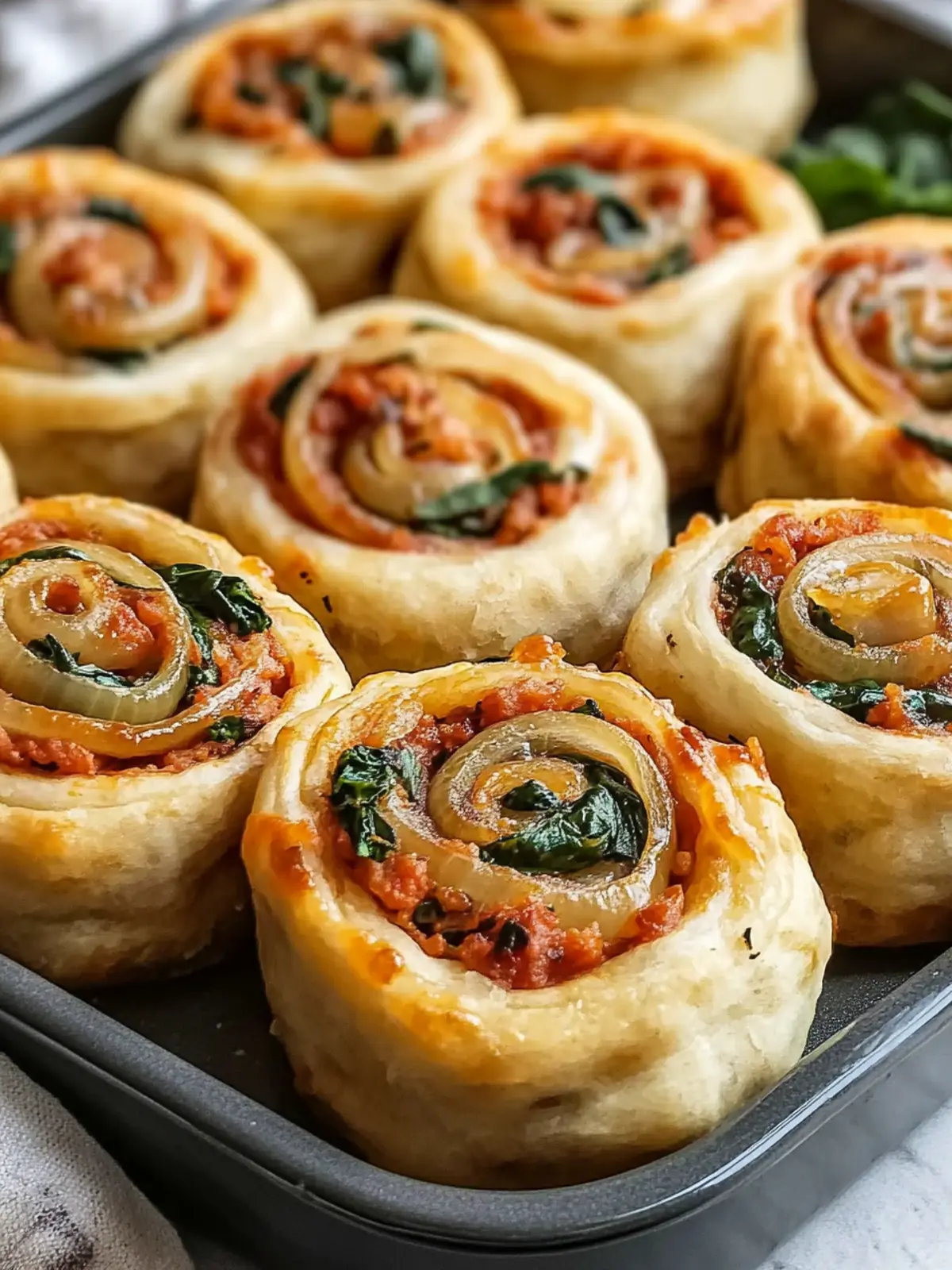 Vegan Caramelized Onion & Spinach Pizza Rolls for Cozy Nights 4 Vegan Caramelized Onion & Spinach Pizza Rolls