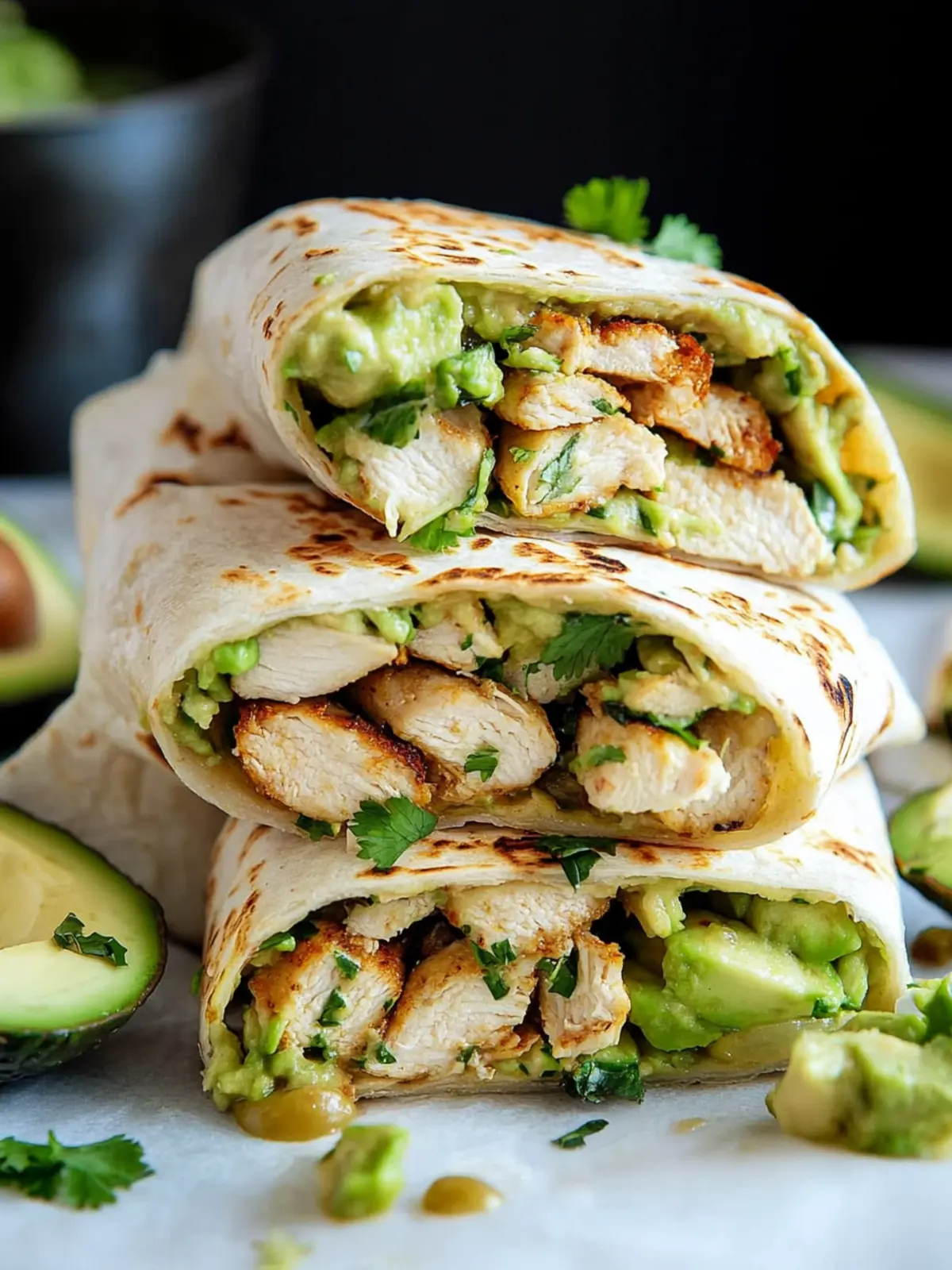 Savory Chicken and Avocado Burritos in Just 20 Minutes 5 Chicken and Avocado Burritos