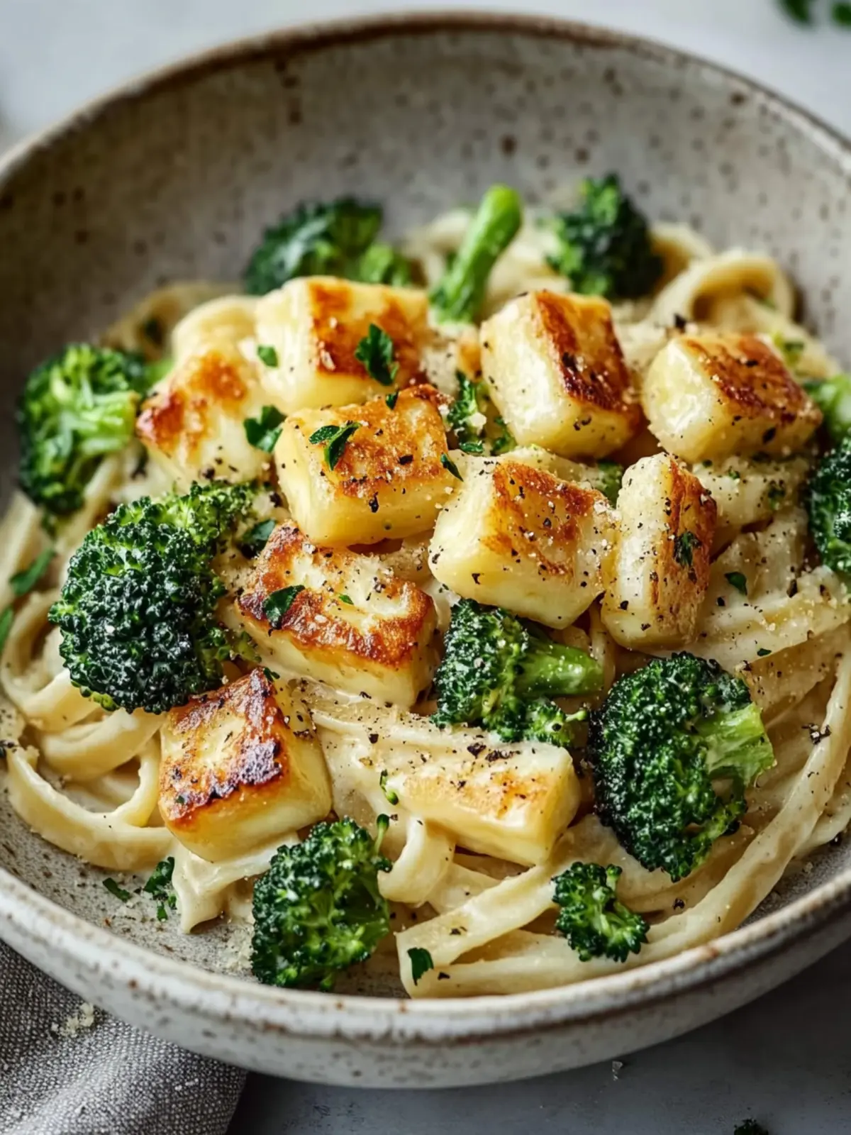 Creamy Halloumi Pasta with Garlic and Broccoli in 25 Minutes 4 Creamy Halloumi Pasta with Garlic and Broccoli