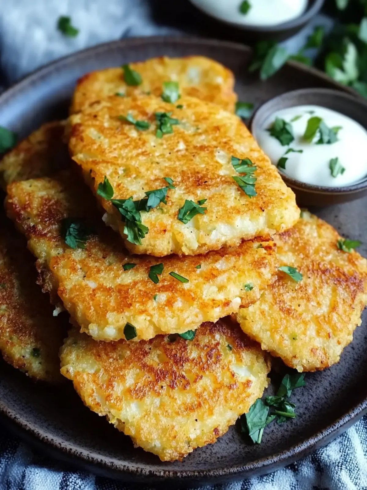 Cheesy Cauliflower Hash Browns: Healthier Breakfast Bliss 3 Cheesy Cauliflower Hash Browns
