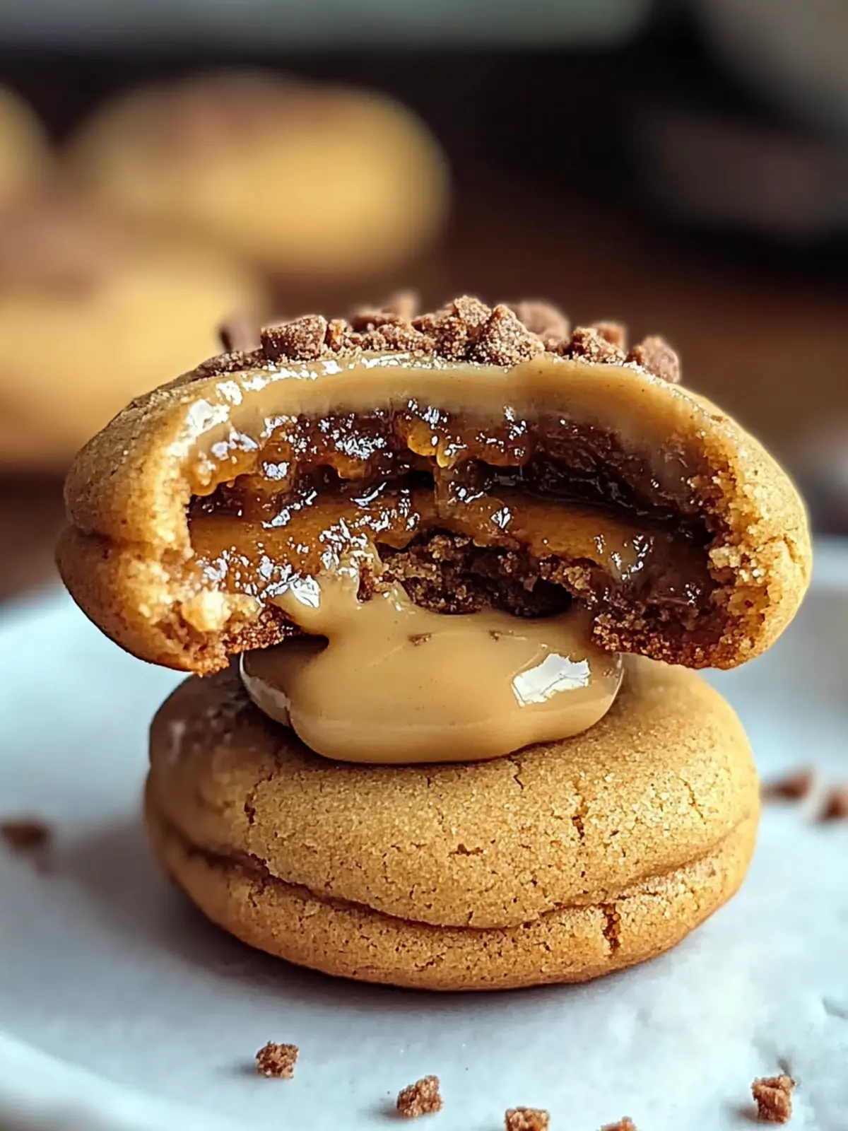 Gooey Stuffed Biscoff Butter Lava Cookies to Satisfy Cravings 2 Stuffed Biscoff Butter Lava Cookies