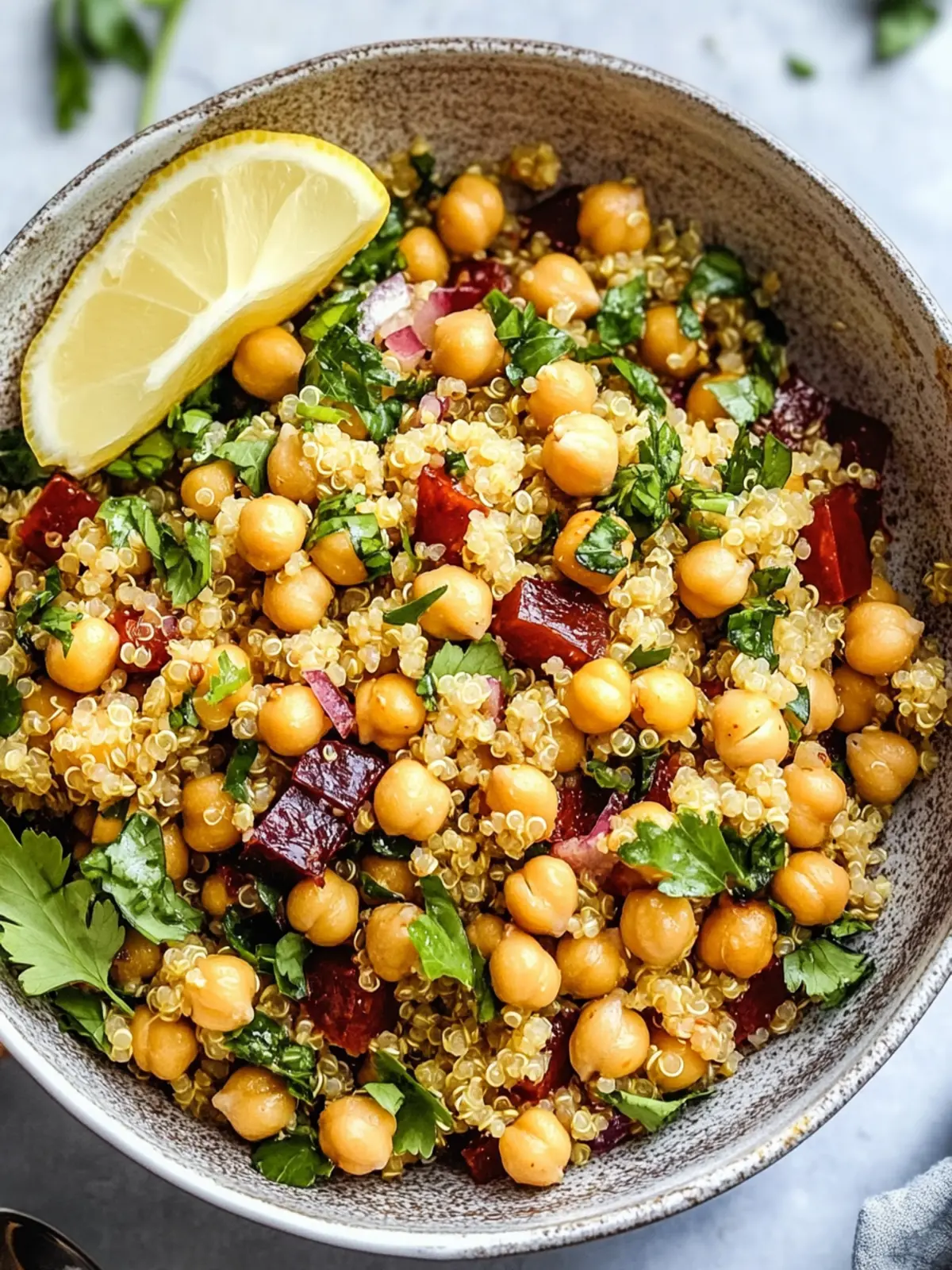 Delicious One Pot Moroccan-Inspired Chickpea Quinoa Salad 4 One Pot Moroccan-Inspired Chickpea Quinoa Salad