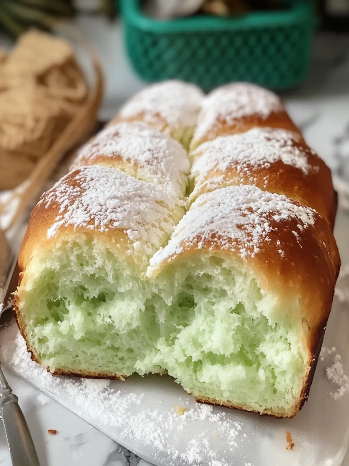 Coconut Pandan Milk Bread: Soft, Sweet Tropical Bliss 4 Coconut Pandan Milk Bread