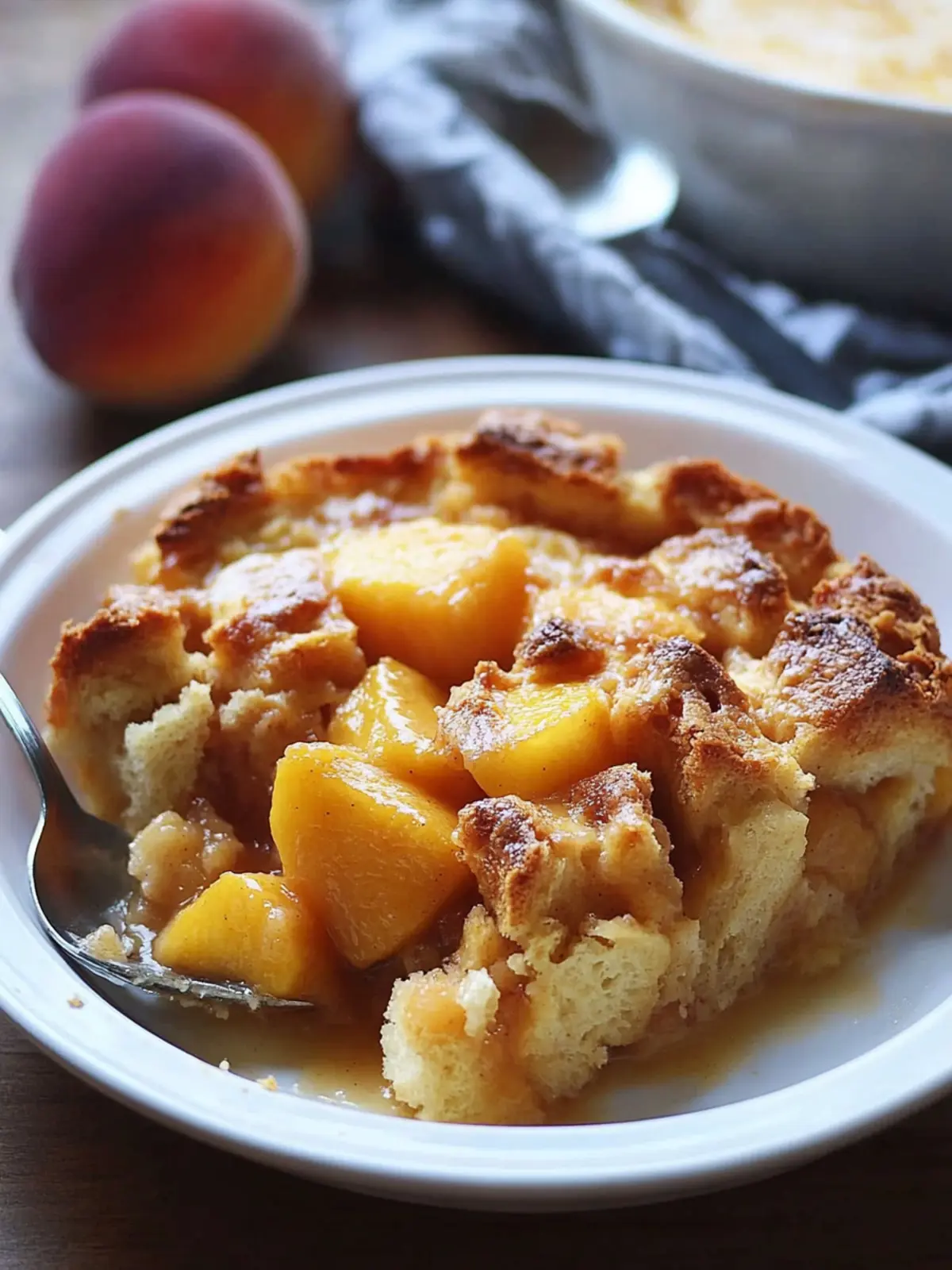 Easy Peach Bread Pudding: Your New Favorite Summer Dessert 4 Easy Peach Bread Pudding