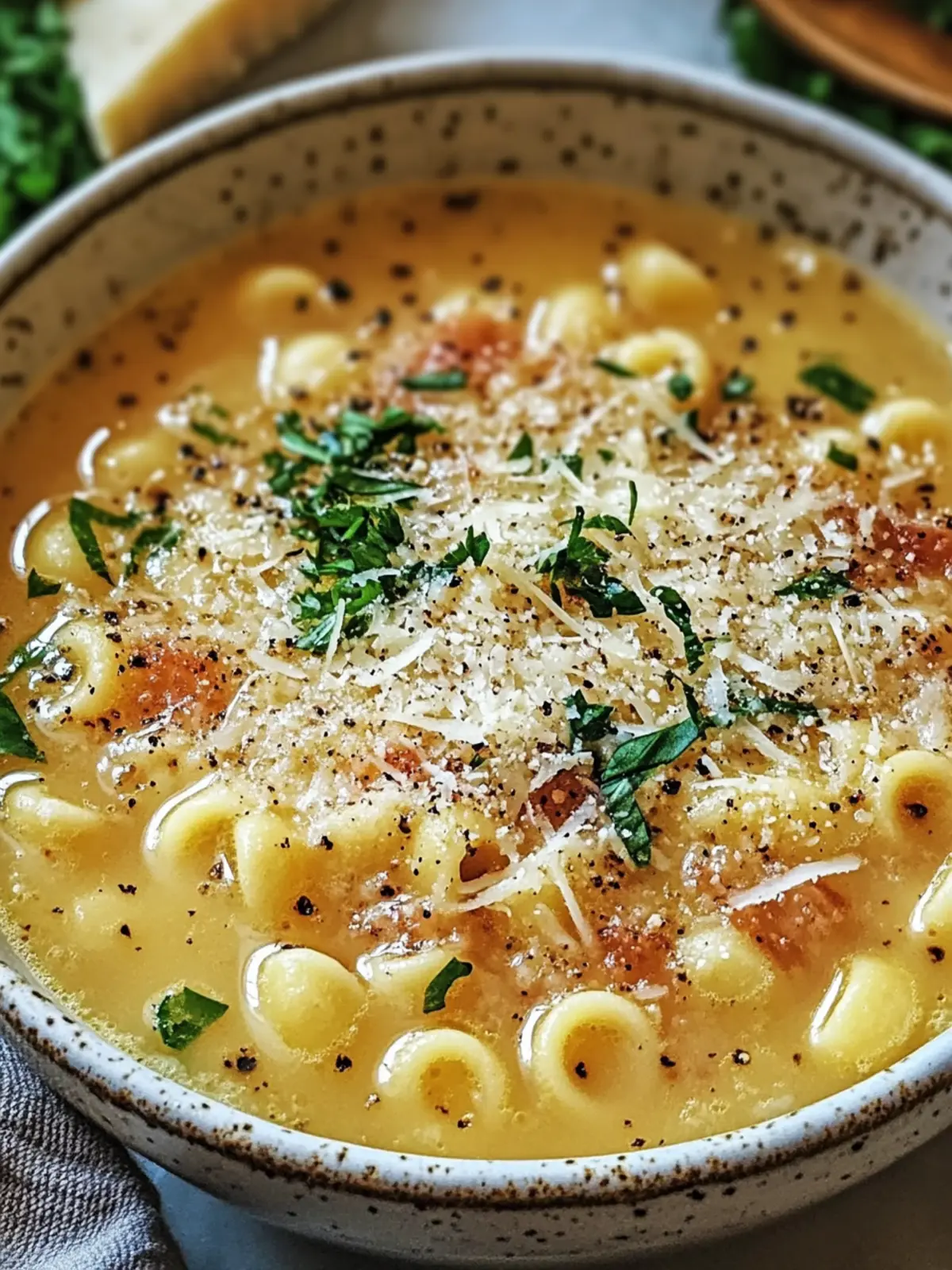 Hearty Parmesan Pasta Soup That Warms Both Body and Soul 4 Parmesan Pasta Soup