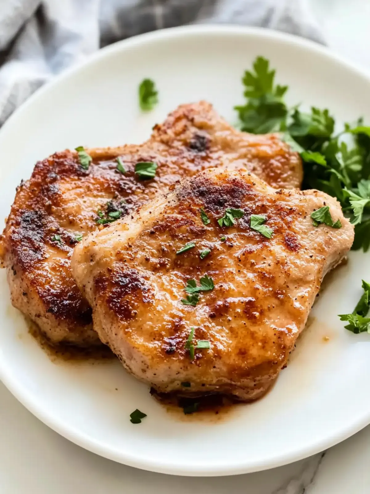 Sweet & Savory Brown Sugar Pork Chops: Air Fryer or Baked Delight 4 Brown Sugar Pork Chops with Air Fryer and Baked