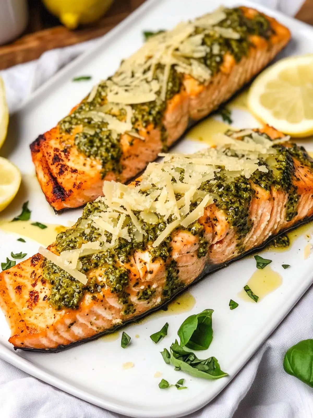Air Fryer Parmesan Pesto Salmon: Quick Gourmet Perfection 3 Air Fryer Parmesan Pesto Salmon