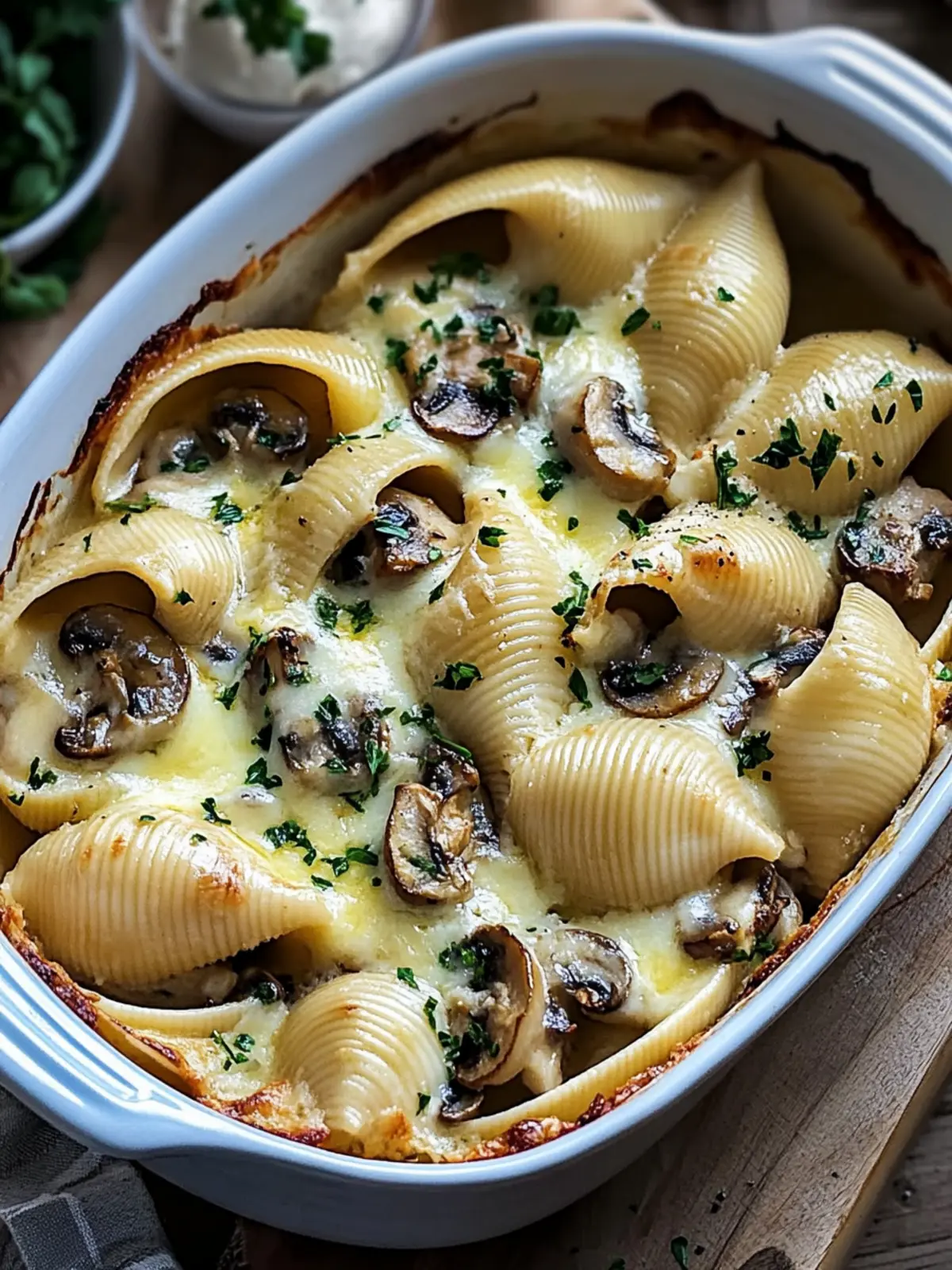 Creamy Garlic Mushroom Stuffed Shells for Cozy Dinner Bliss 3 Creamy Garlic Mushroom Stuffed Shells