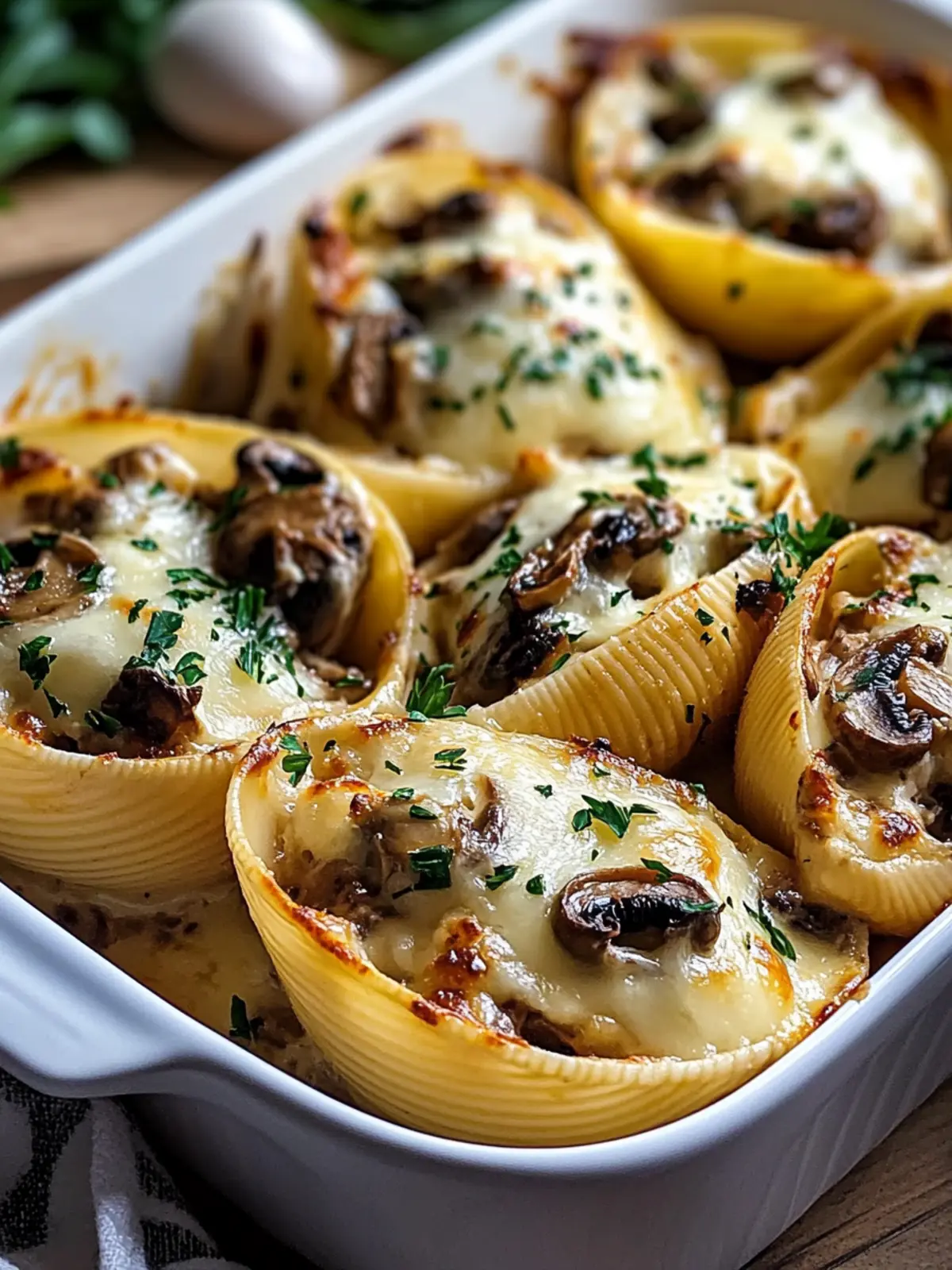 Creamy Garlic Mushroom Stuffed Shells for Cozy Dinner Bliss 5 Creamy Garlic Mushroom Stuffed Shells