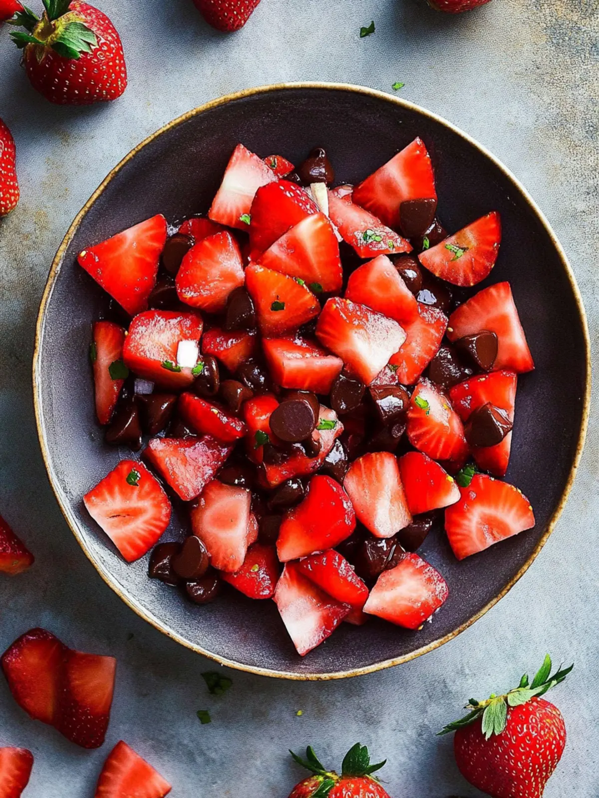 Delicious Strawberry Salsa with Chocolate Chips You’ll Love 3 Strawberry salsa with chocolate chips.