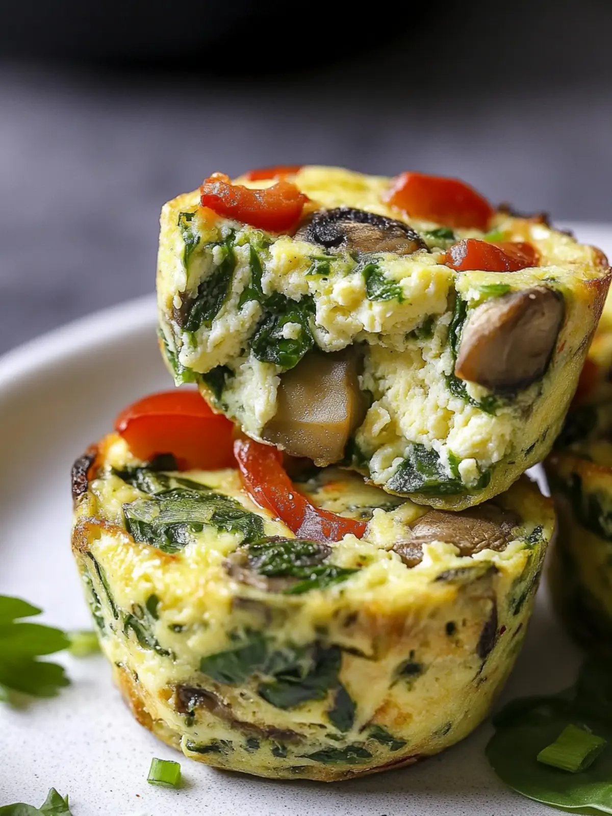 Spinach Mushroom Pepper Onion Baked Vegan Egg Bites for Breakfast Joy 3 Spinach Mushroom Pepper Onion Baked Vegan Egg Bites
