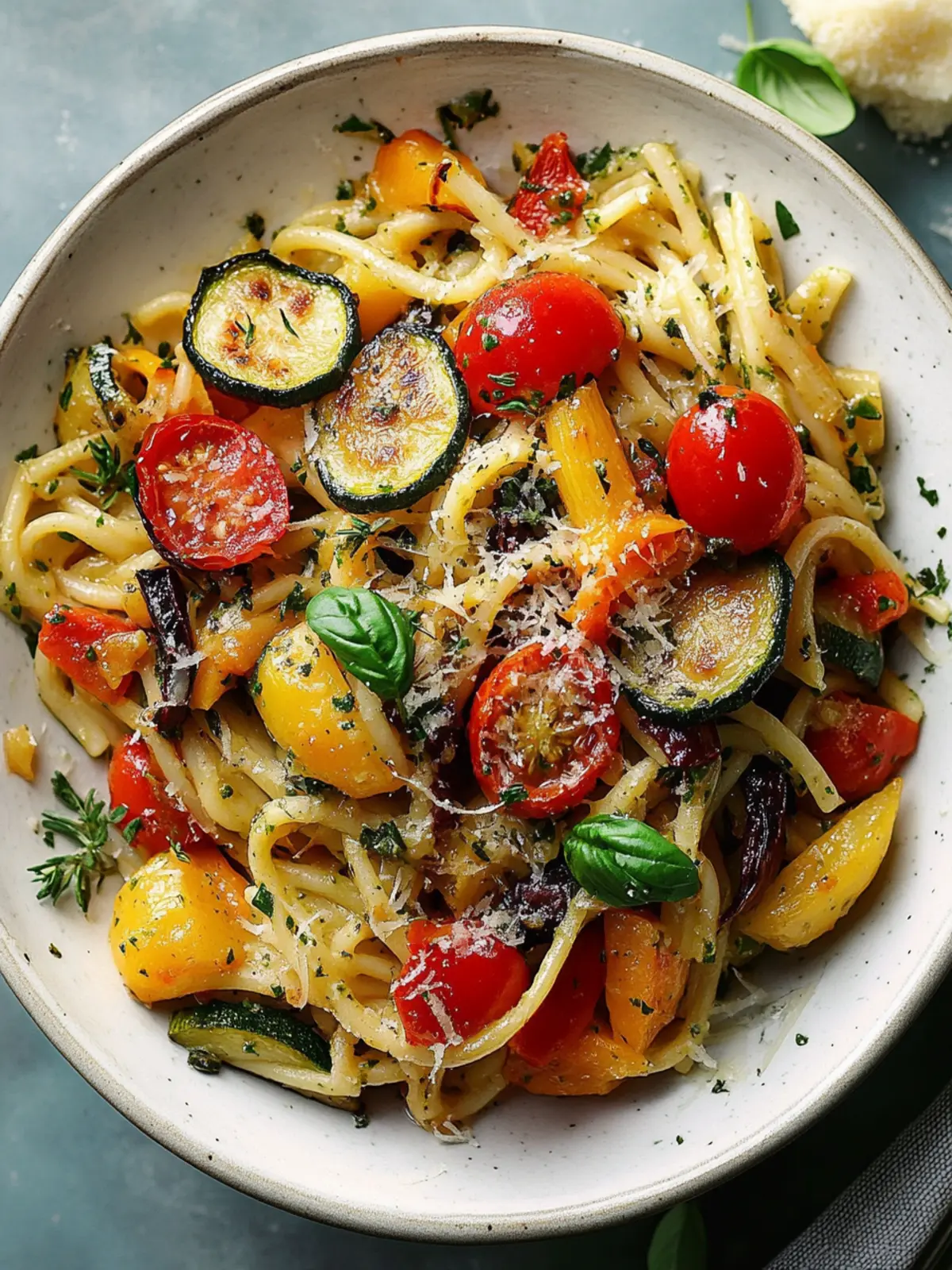 Tasty Roasted Vegetable Pasta: A Quick Mediterranean Joy 4 Tasty Roasted Vegetable Pasta