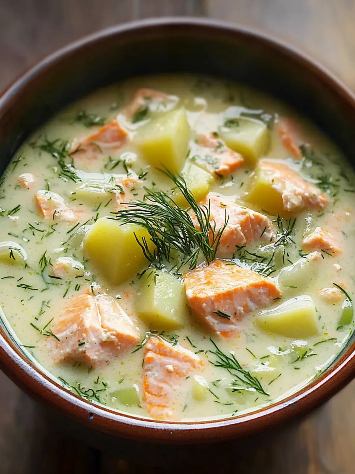 Creamy Dill Salmon Soup with Potatoes and Leeks for Comfort 2 Creamy Dill Salmon Soup with Potatoes and Leeks