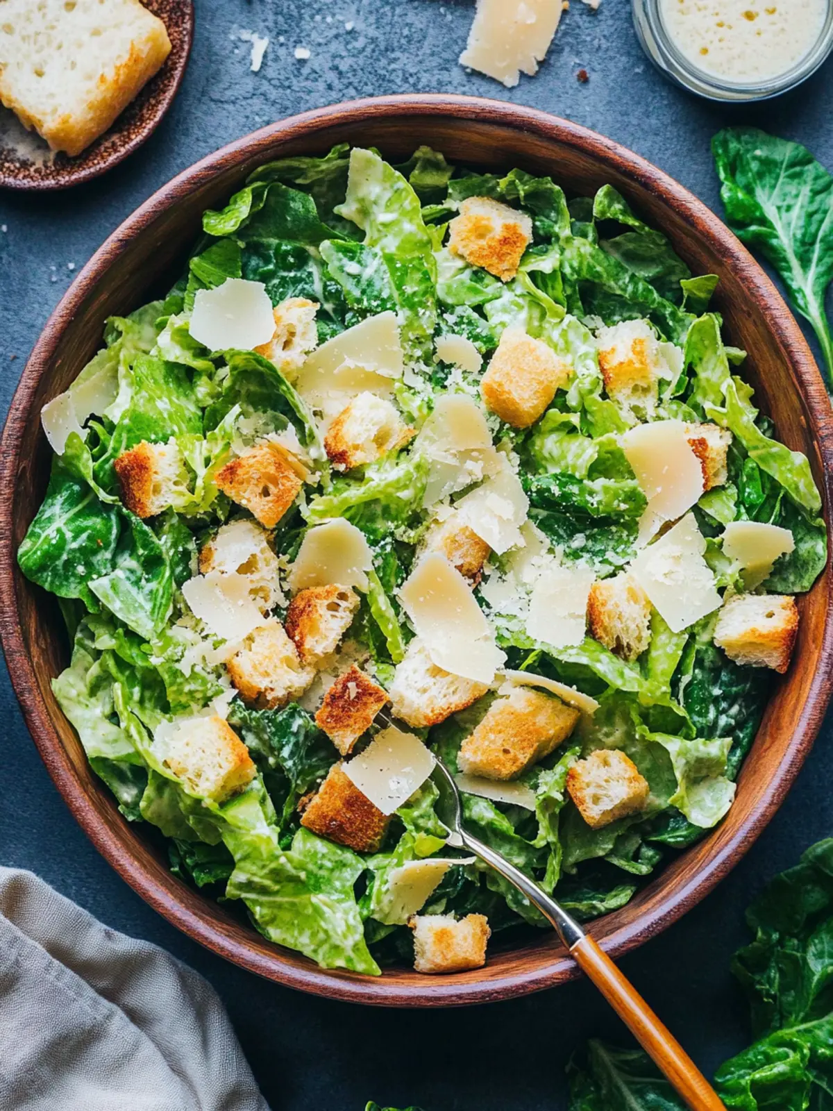 Classic Caesar Salad with Crunchy Homemade Croutons 2 Caesar Salad