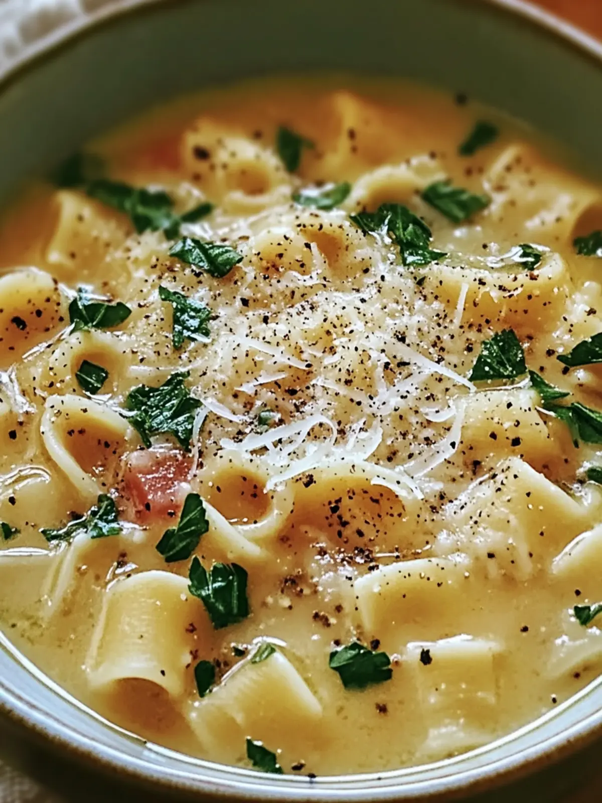 Hearty Parmesan Pasta Soup That Warms Both Body and Soul 5 Parmesan Pasta Soup