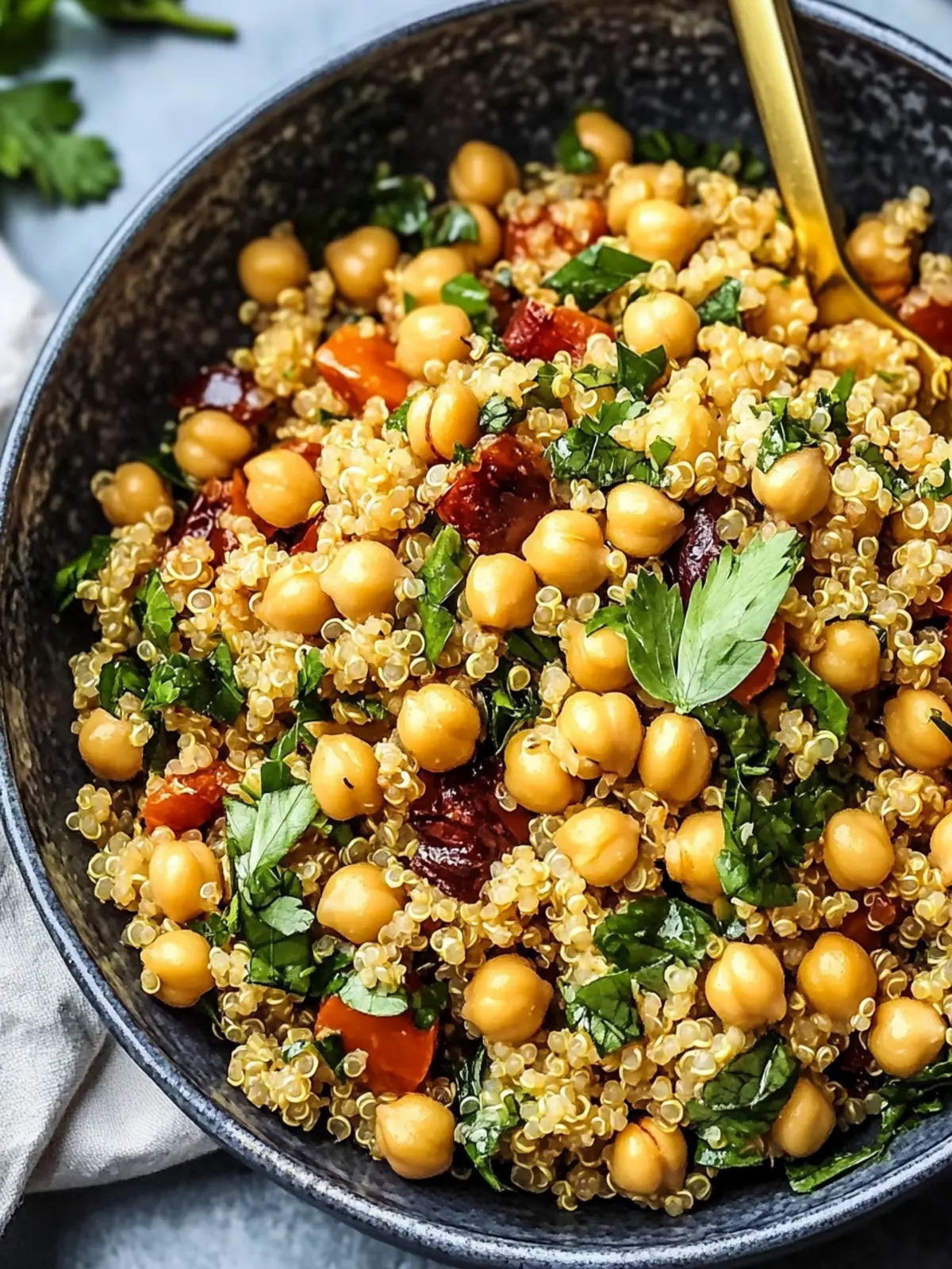 Delicious One Pot Moroccan-Inspired Chickpea Quinoa Salad 5 One Pot Moroccan-Inspired Chickpea Quinoa Salad