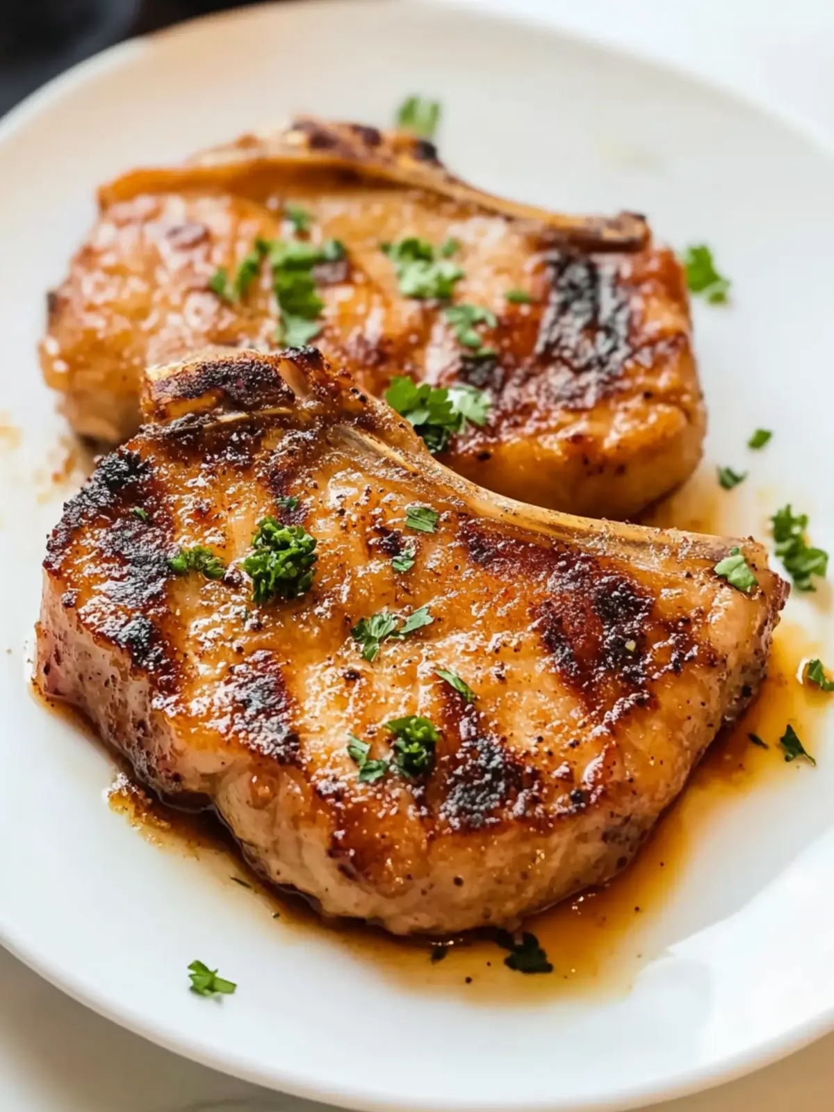 Sweet & Savory Brown Sugar Pork Chops: Air Fryer or Baked Delight 2 Brown Sugar Pork Chops with Air Fryer and Baked