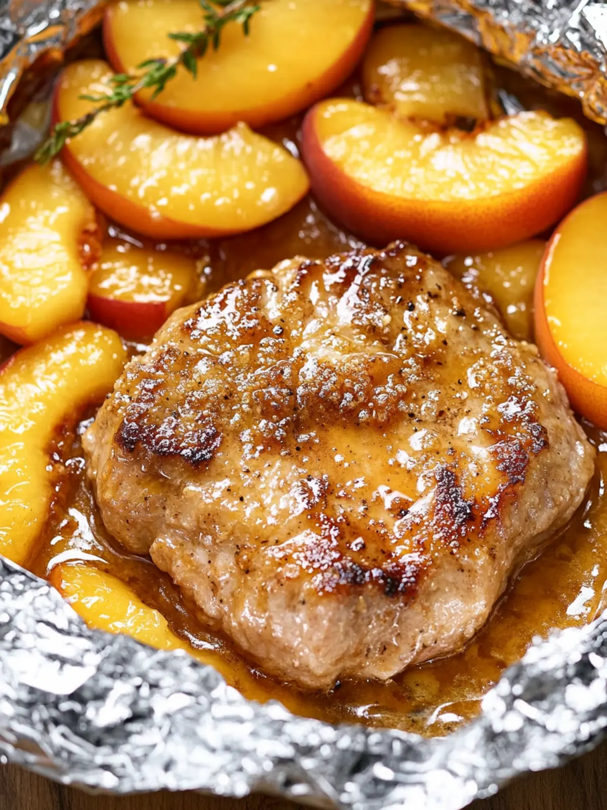 Savory Slow Cooker Foil Packet Peach Pork Chops Magic 3 Slow Cooker Foil Packet Peach Pork Chops
