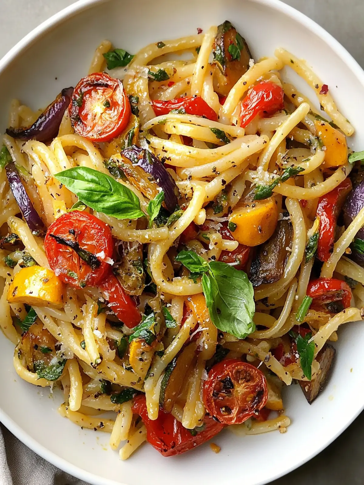 Tasty Roasted Vegetable Pasta: A Quick Mediterranean Joy 2 Tasty Roasted Vegetable Pasta
