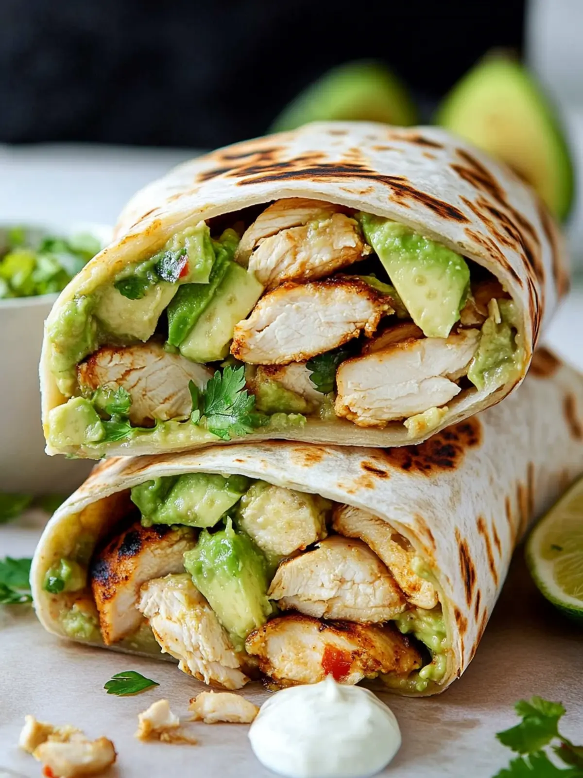 Savory Chicken and Avocado Burritos in Just 20 Minutes 3 Chicken and Avocado Burritos