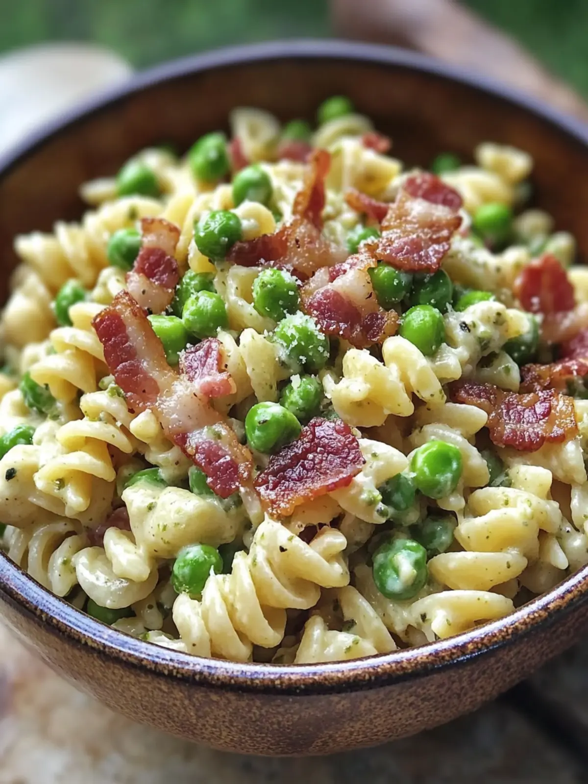 Creamy Pea and Bacon Pasta Salad for Quick Comfort Food 3 Pea and Bacon Pasta Salad