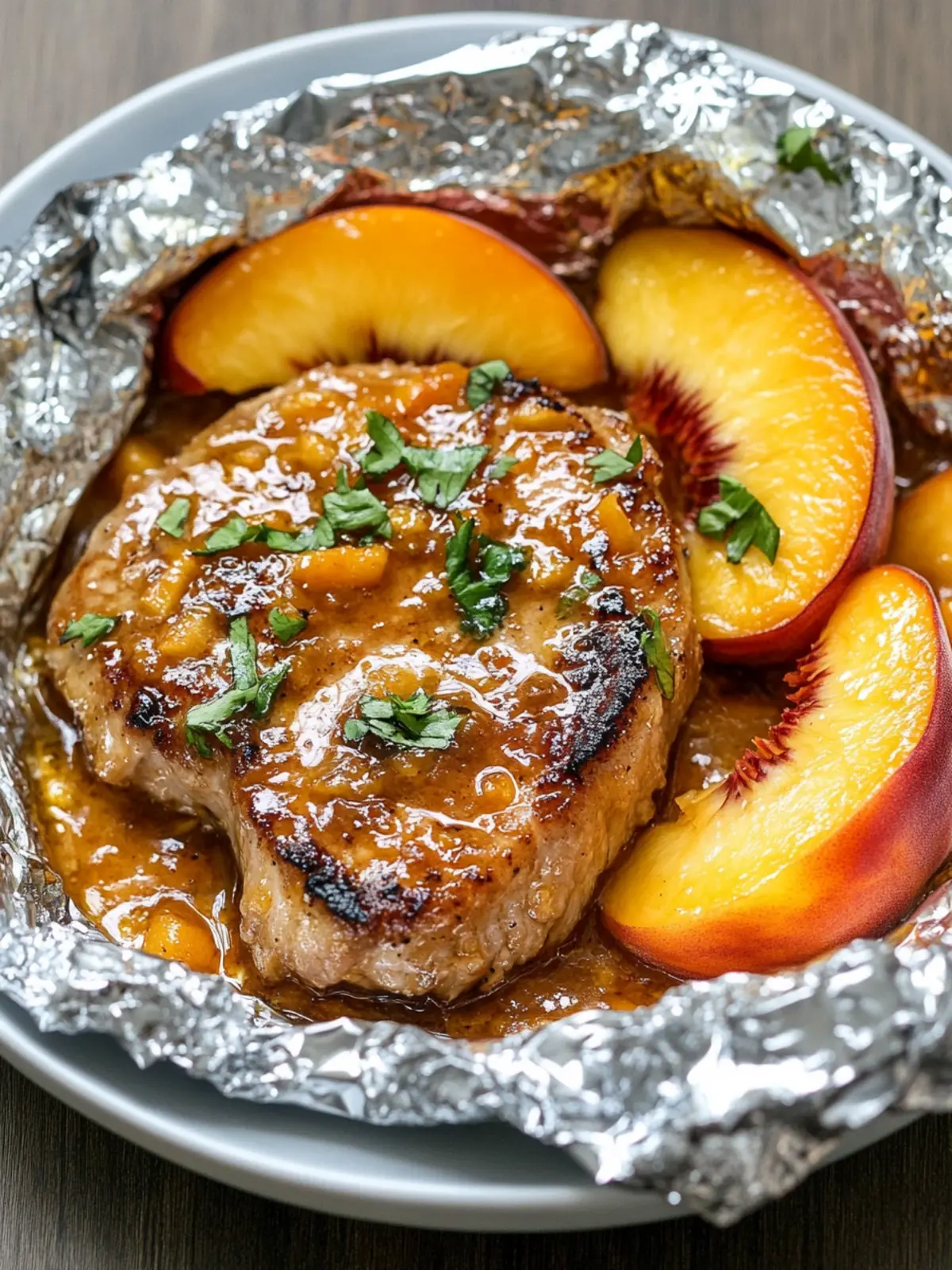 Savory Slow Cooker Foil Packet Peach Pork Chops Magic 4 Slow Cooker Foil Packet Peach Pork Chops