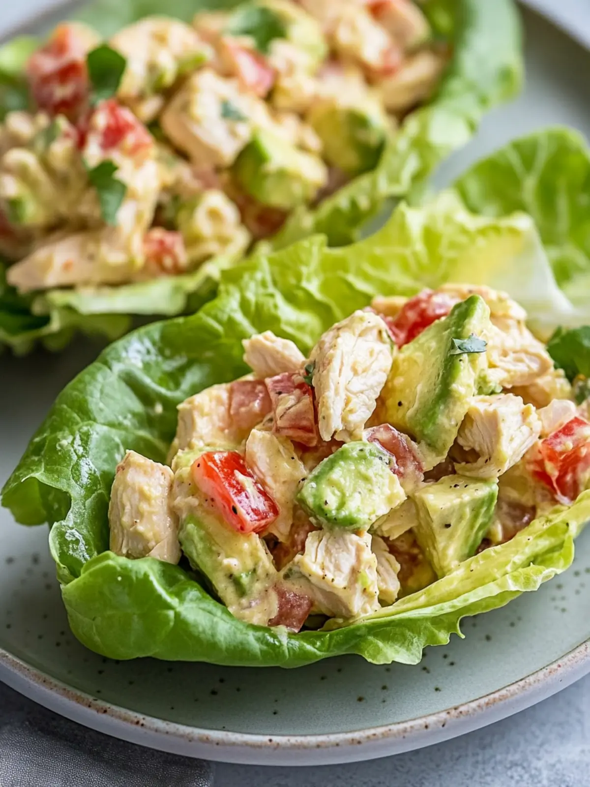 Best Avocado Chicken Salad Lettuce Wraps – Light and Zesty Delight 4 Best Avocado Chicken Salad Lettuce Wraps Recipe